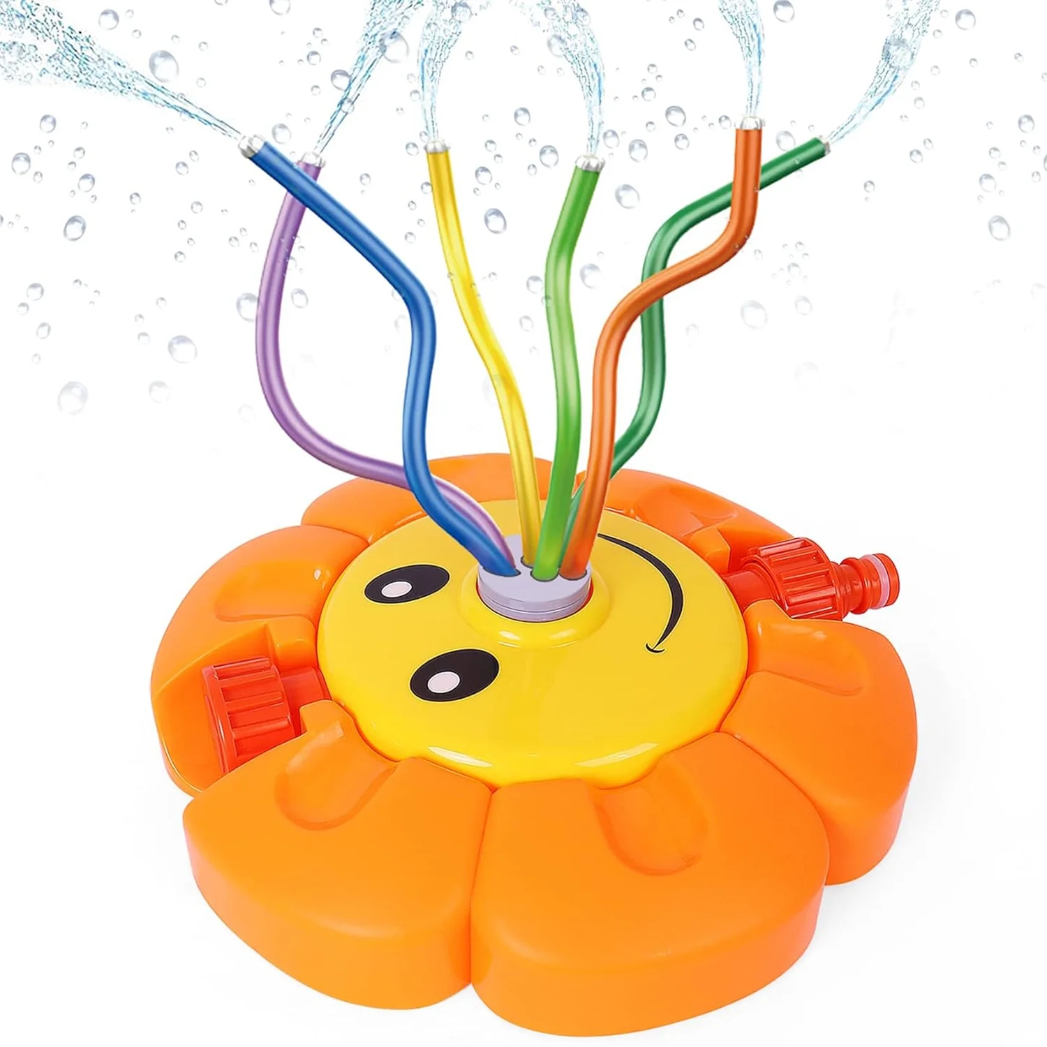 SALYWEE Water Sprinkler Summer Backyard Beach Toys Sunflower With Rubber Tubes Spray Water Toys For Outdoor Indoor Garden Spining Toys