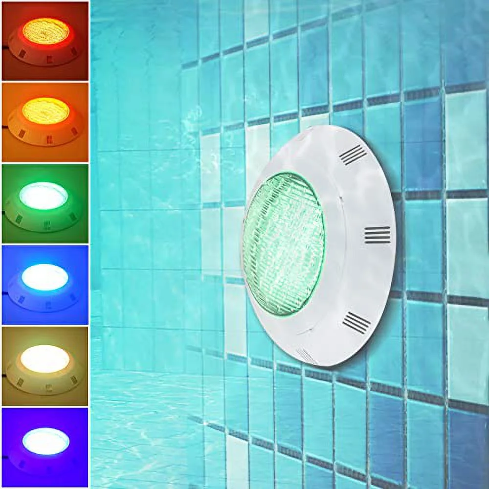 12V 45W Pool Light Underwater Color Changing LED Lights RGB IP68 with Remote - Perfect for Swimming Pools, Home Aquariums, Fountains, and Ponds