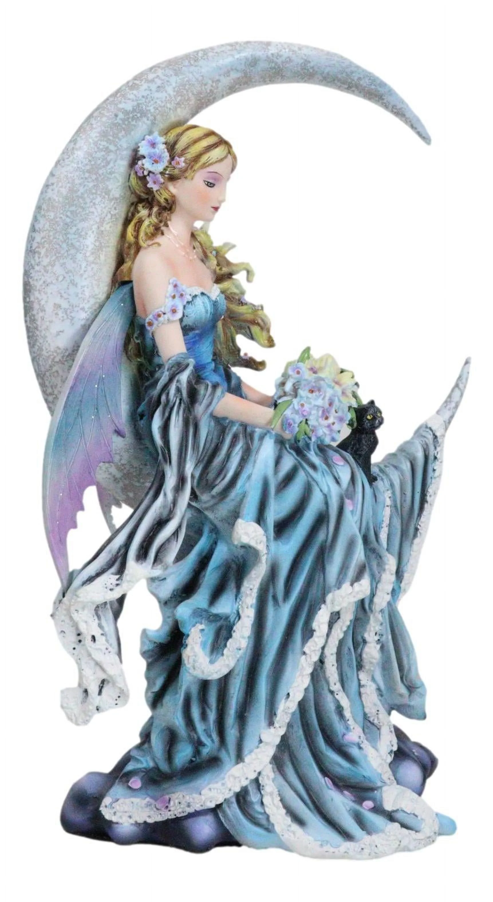 Ebros Large Celestial Moon Water Elemental Fairy Statue 11