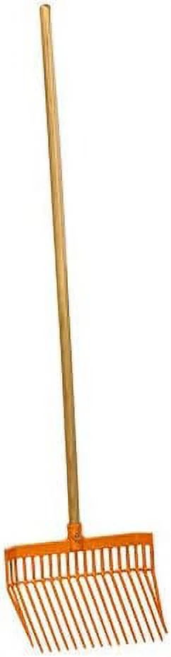 Durafork Pitch Fork (Orange) - - Durable Polycarbonate Stable Fork With Angled Tines (Item No. PDF1ORANGE)