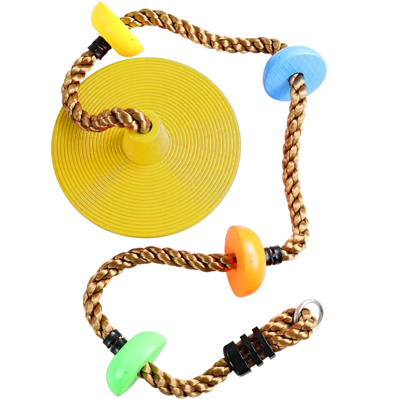 YALFJV Winter Prep 12'' Climbing Rope With Platform & Disc Tree Swing Seat Set Fun For Kids Outdoor