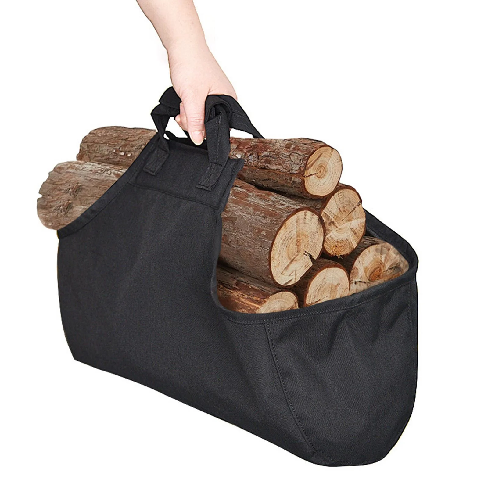 Firewood Carrier Bag Tote Fire Wood Holder Carrying for Outdoor Camping Picnic Fireplace