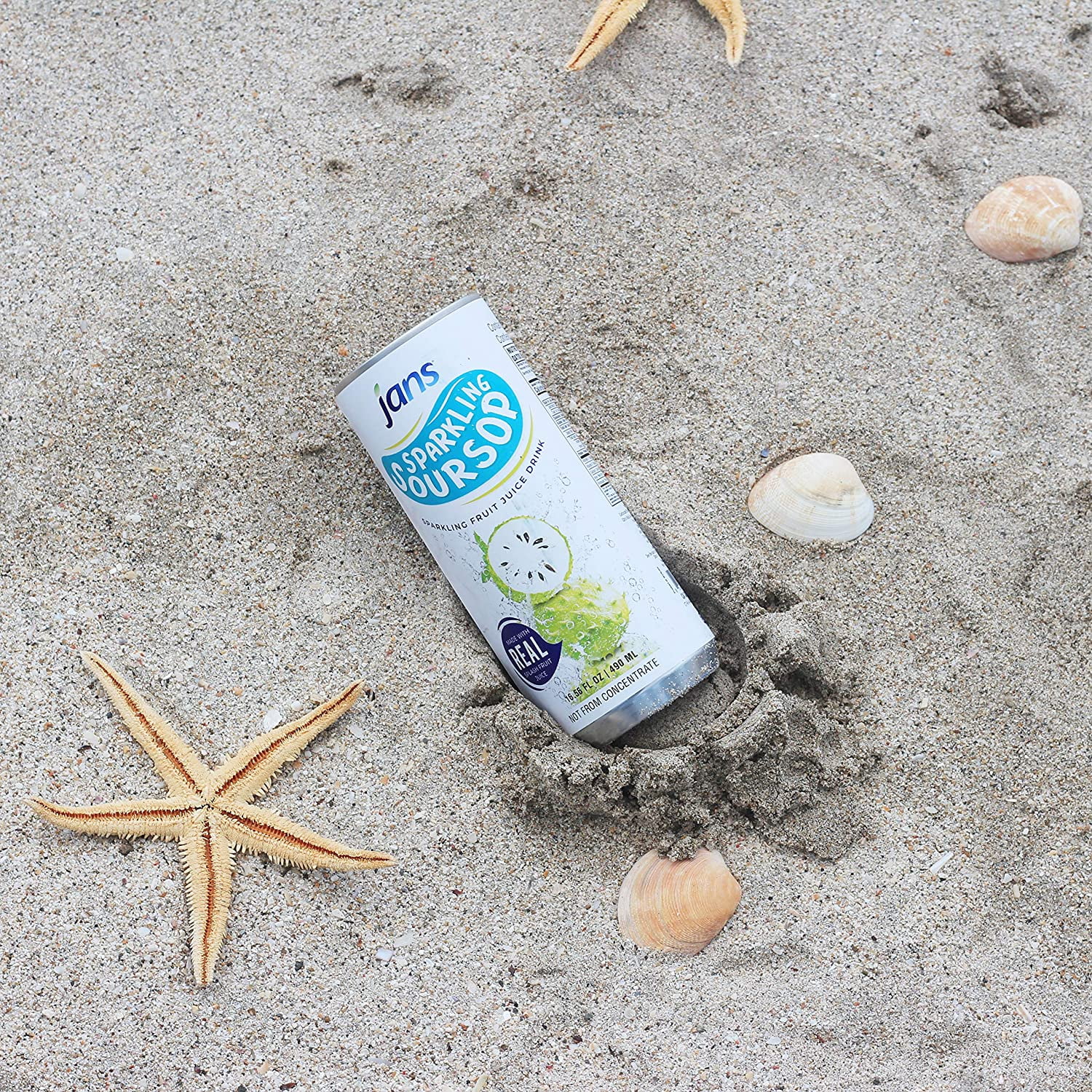 Jans Sparkling Soursop Juice, 16.57 fl oz | Not From Concentrate | Made with Real Fruit (Pack of 1)