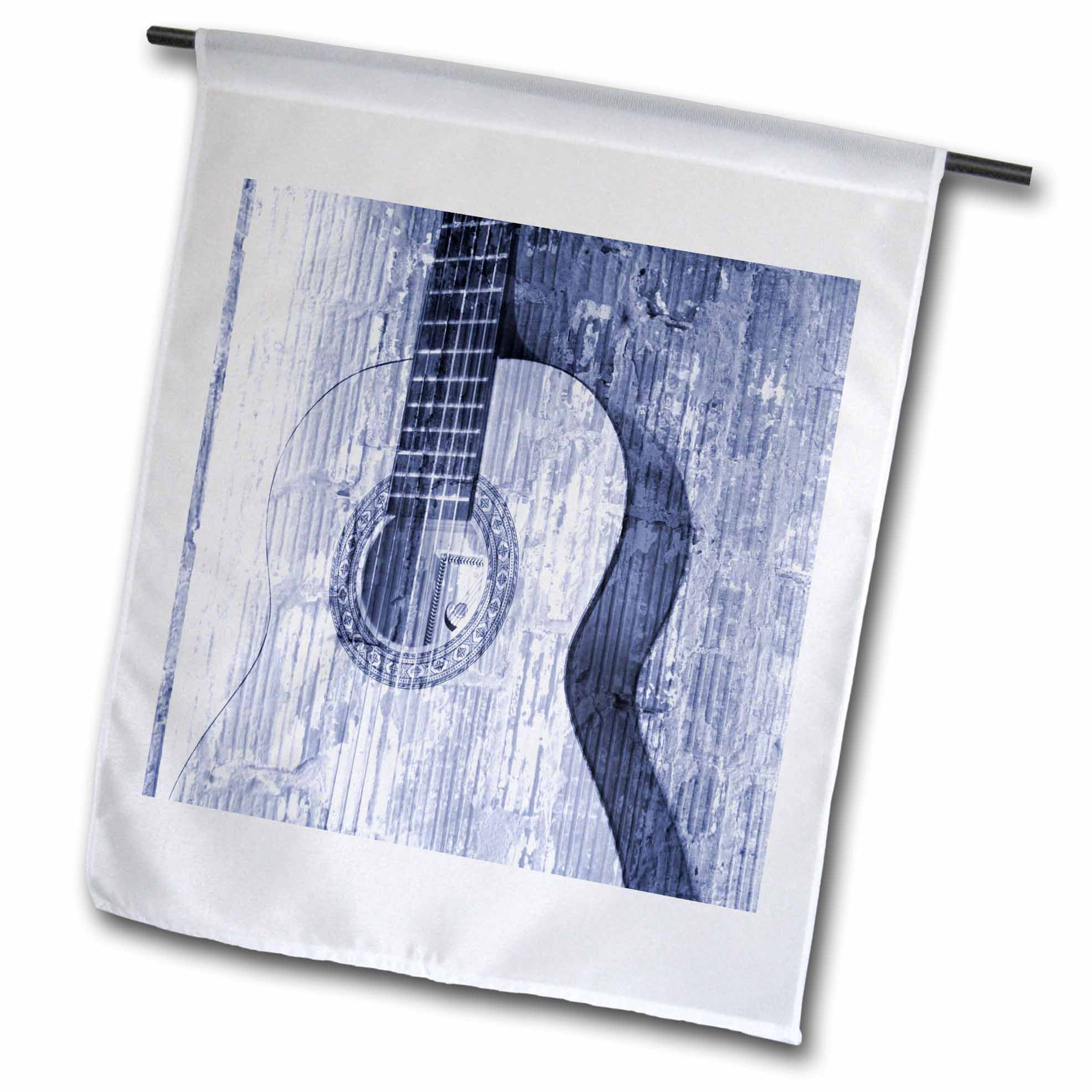 Denim Blue Guitar Music Instruments 18 x 27 inch Garden Flag fl-29318-2