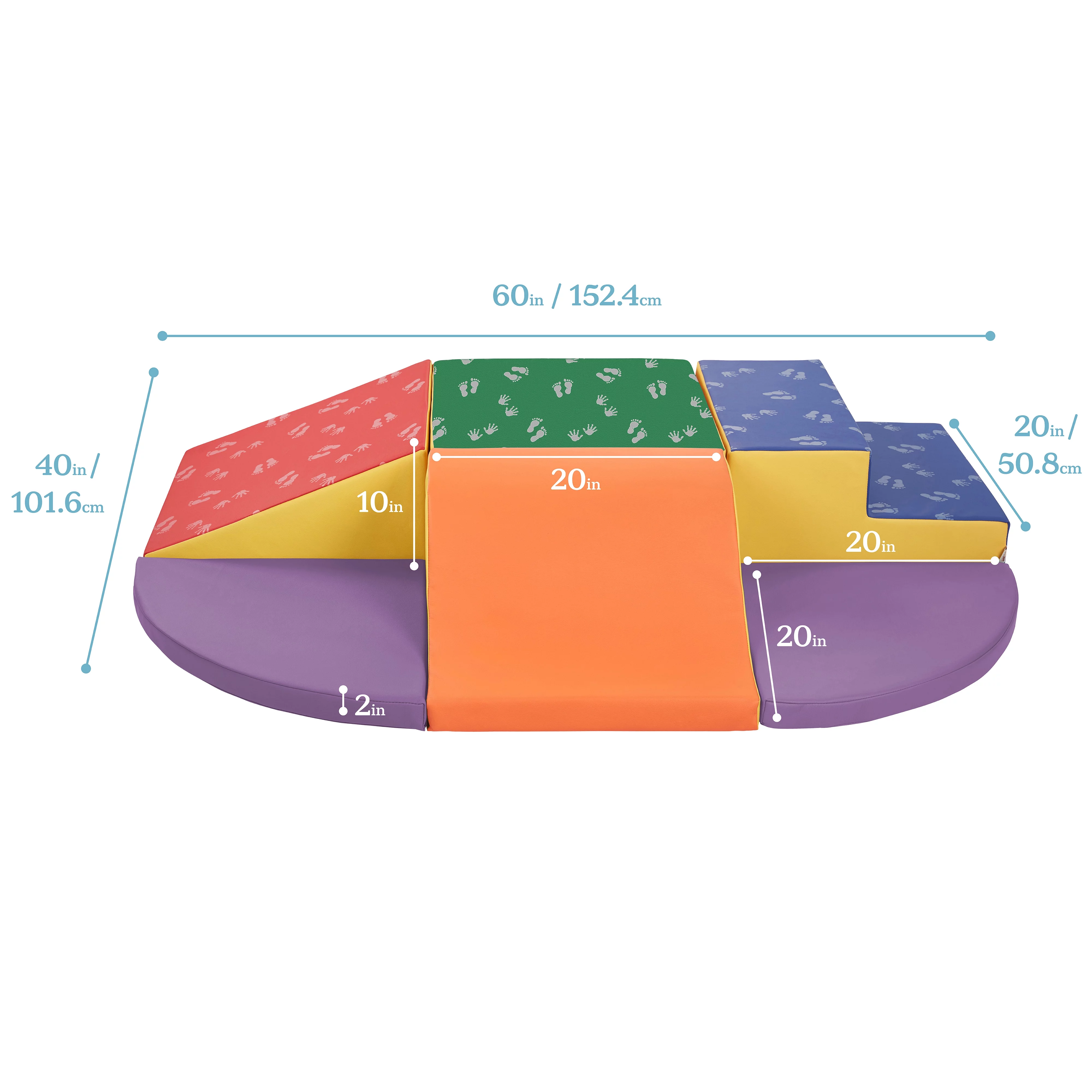ECR4Kids SoftZone Little Me Wall Climb and Slide, Assorted, 6-Piece