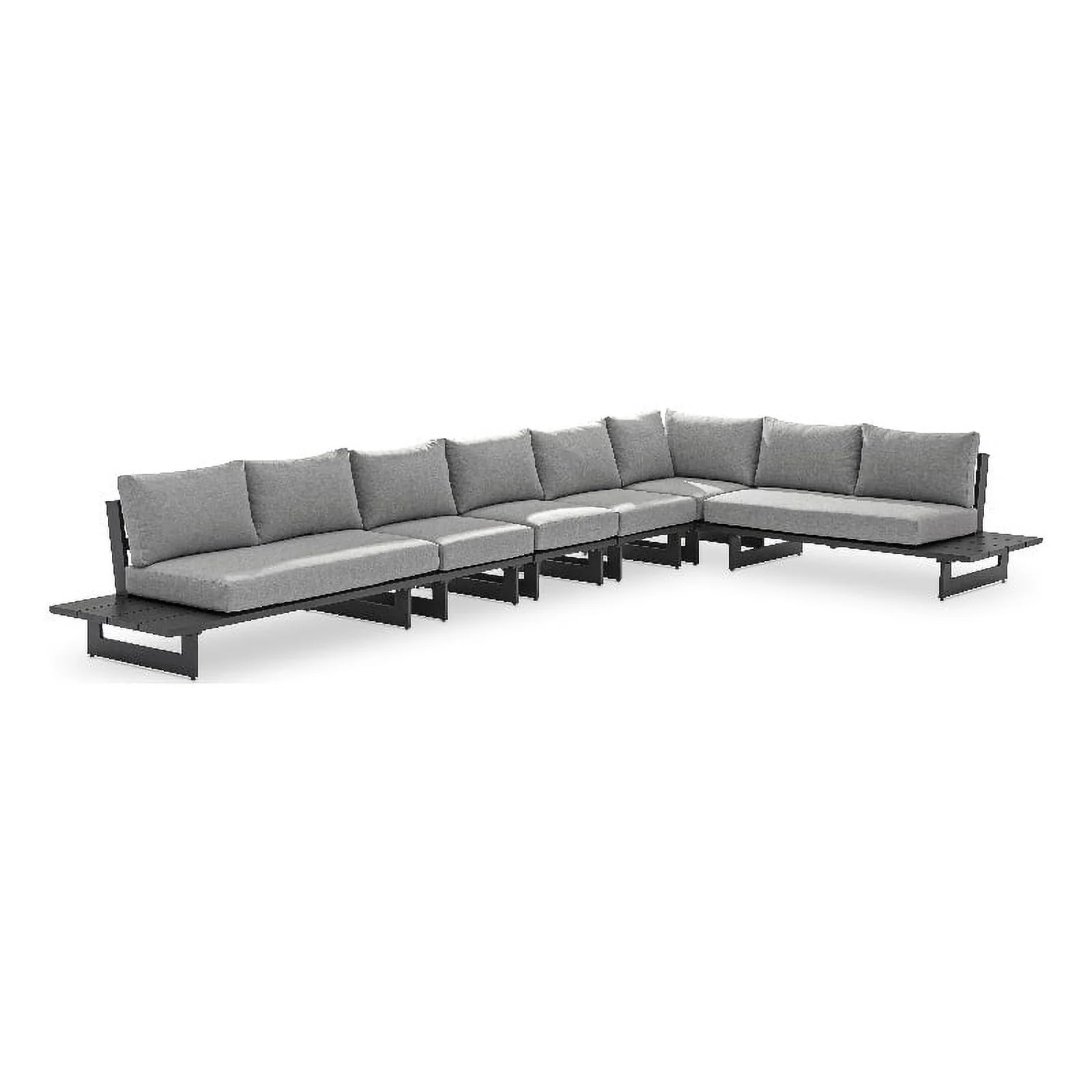 Meridian Furniture Maldives Grey Water Resisting Outdoor Modular Sectional