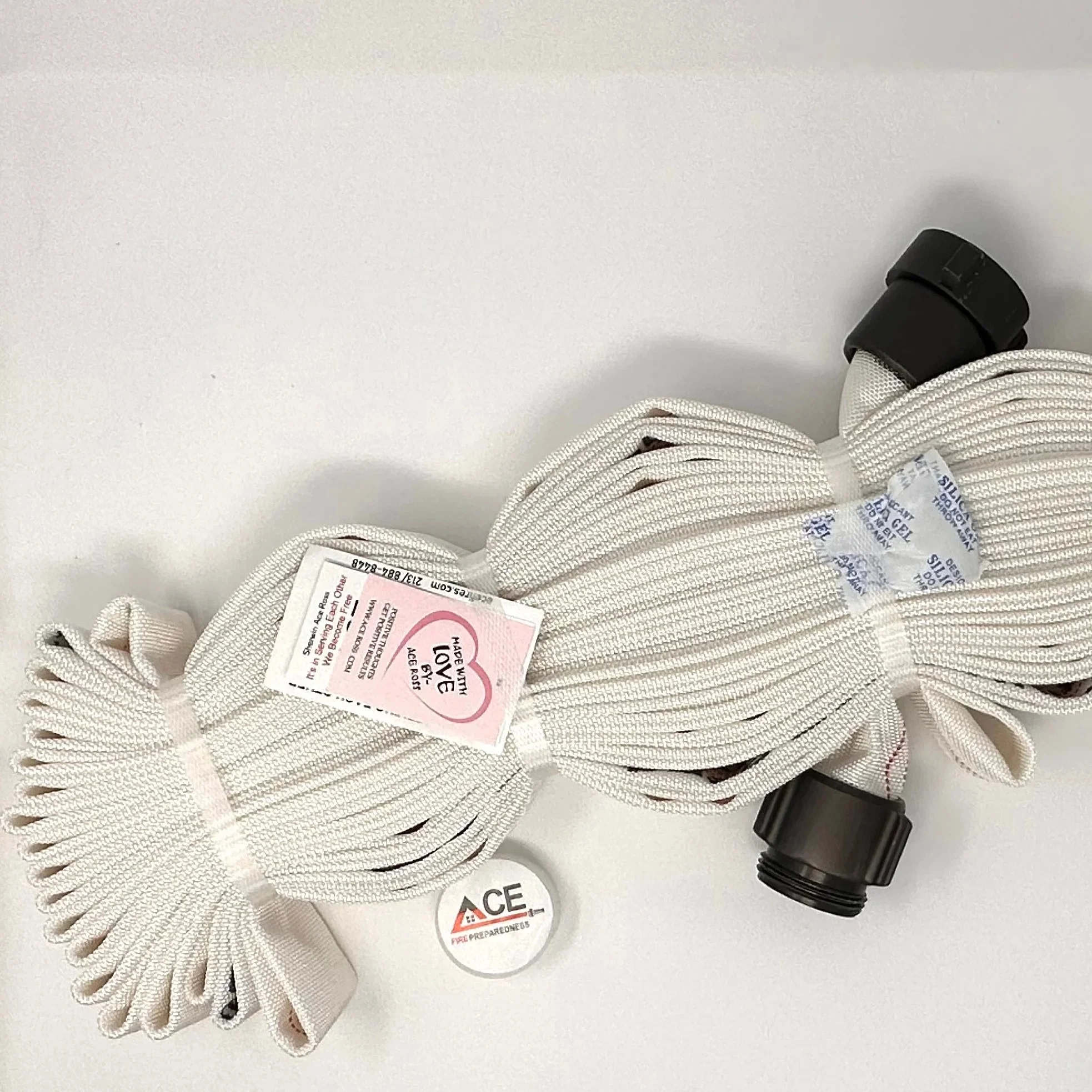 SALE - Fire Cabinet Hose 75' x 1.5 (4 pack), Folded, Pyro-lite Aluminum Couplings, TPU Lining (dated Jan 2023)FM Approved