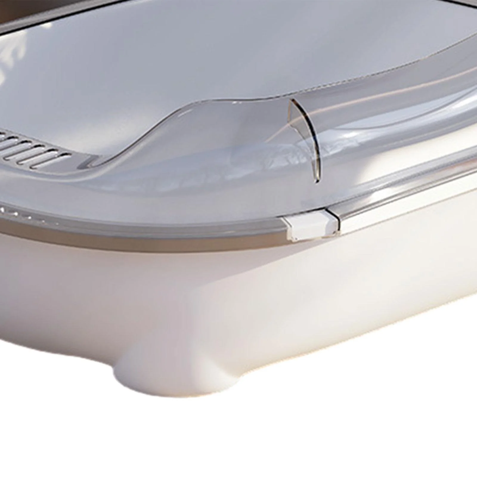 oshhnii Cat Litter Litter Container Cat Sand Box Large Bedpan with High Side Cat white