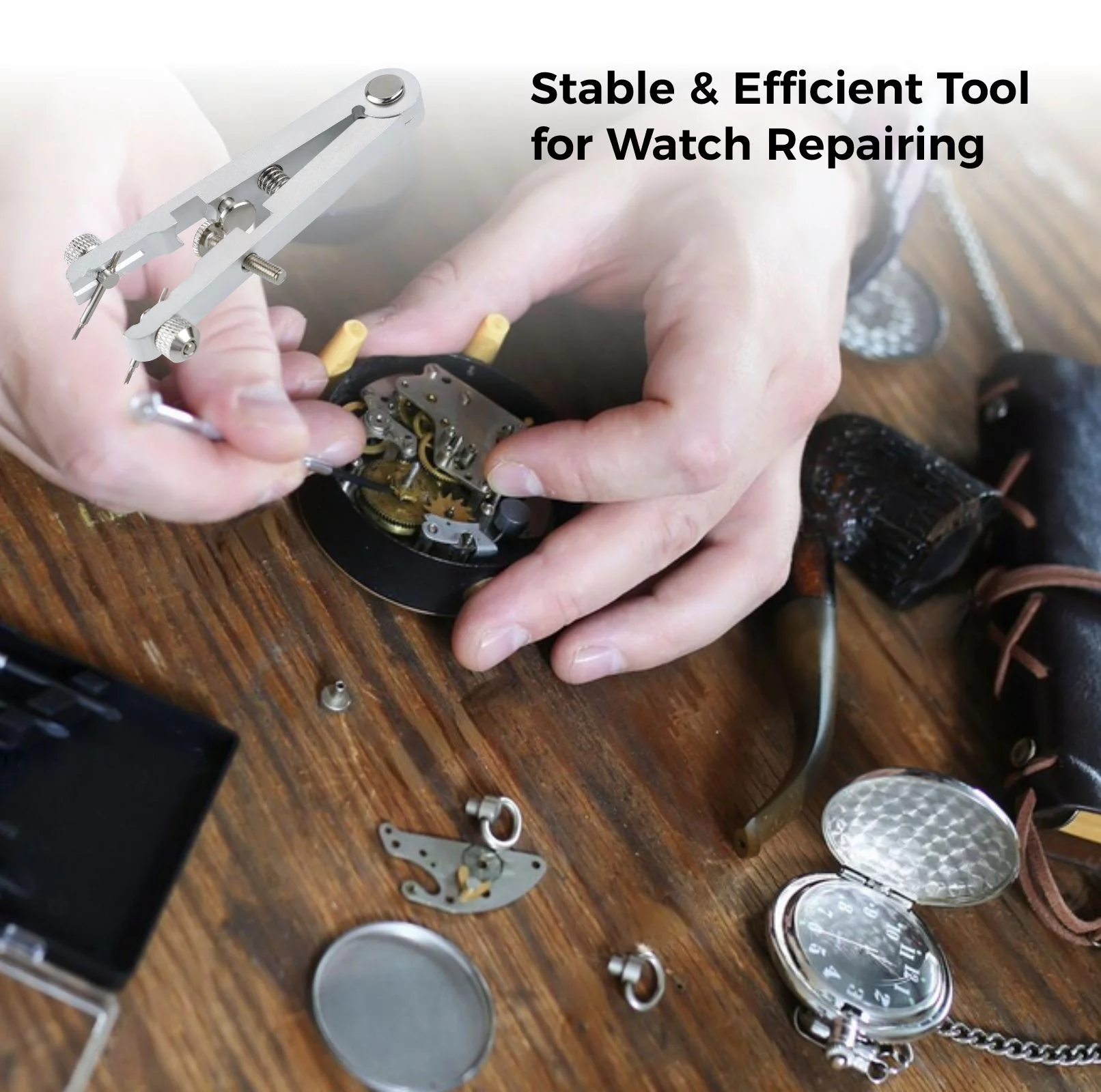 Watch Spring Bar Plier Tool Set, Watch Band Link Removal Tool Kit with 6 Forks for Watch Spring Bar Pins Removing and Replacing, Pin Band Repair Pliers Tweezers