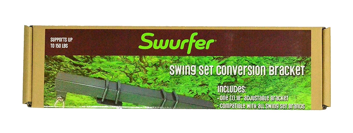 Swurfer Swingset Conversion Bracket, Brown, No Tree Required, Swing Set Attachment