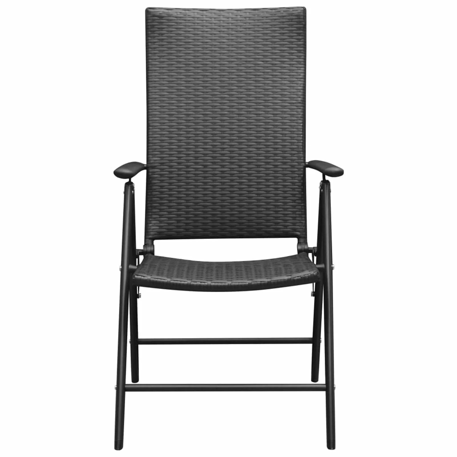 Suzicca Garden Chairs 4 pcs Poly Rattan Black