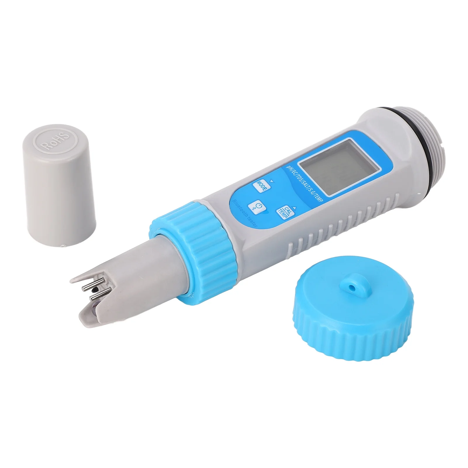 Uadme Digital Tester Pen, Smart Water Quality Tester, Multifunctional Bluetooth PH EC TDS SALT SG TEMP Test Meter