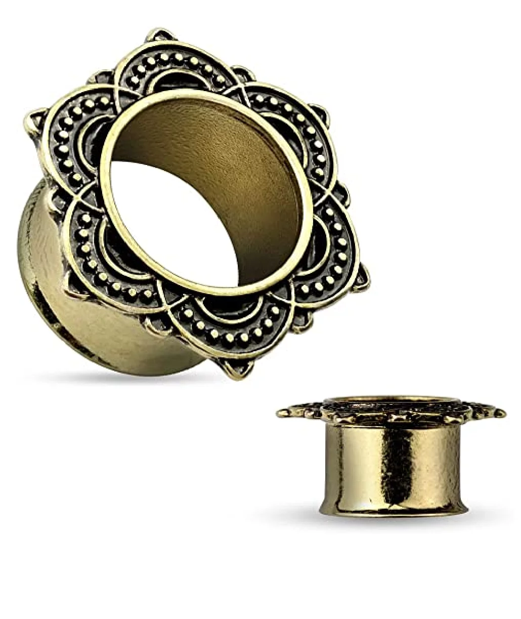 Antique Gold IP The Rose of Sharon Flared Tunnels