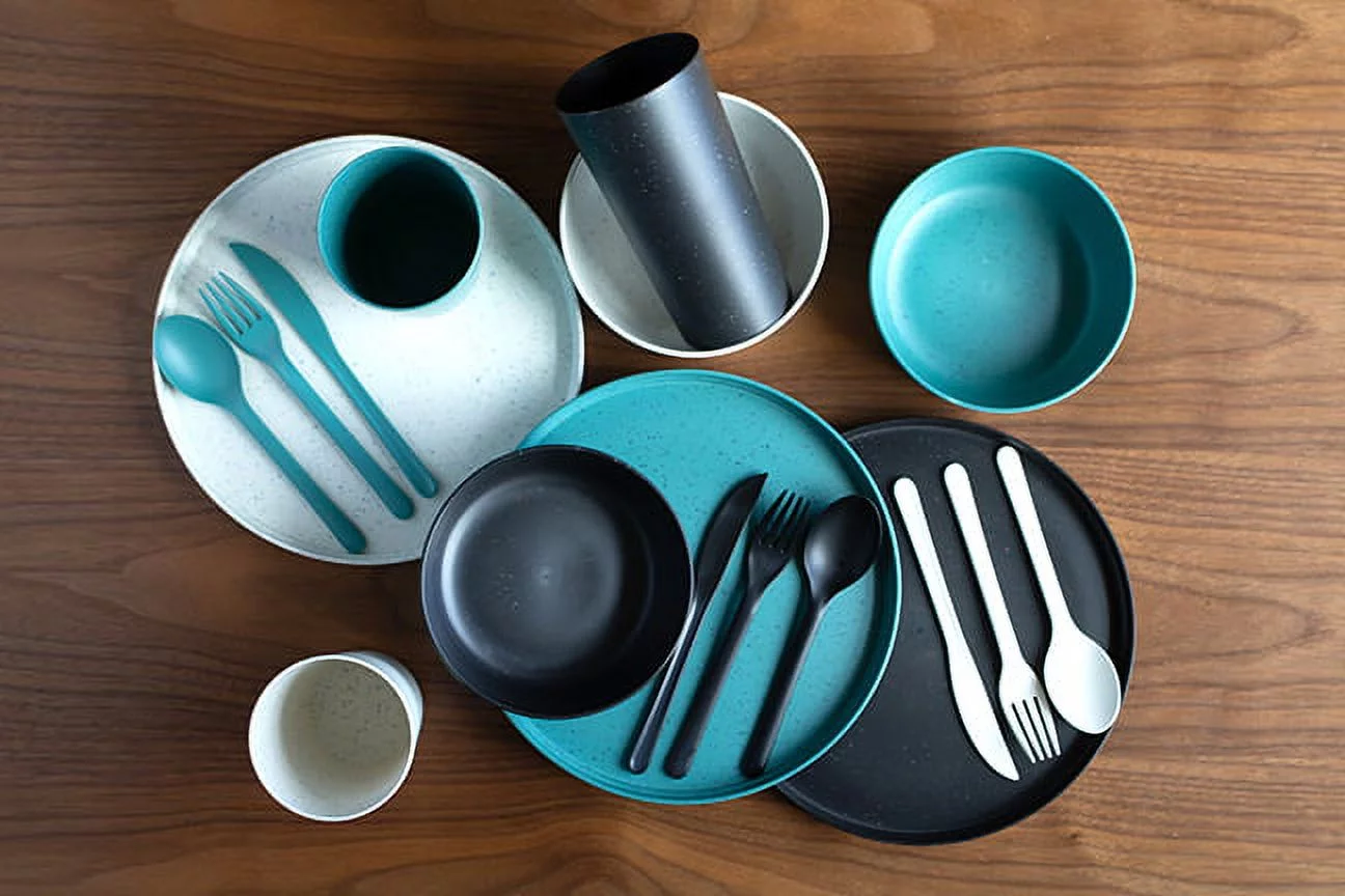 Mainstays Eco-Friendly Recycled Plastic 3-Piece Flatware Set, Vanilla Dream