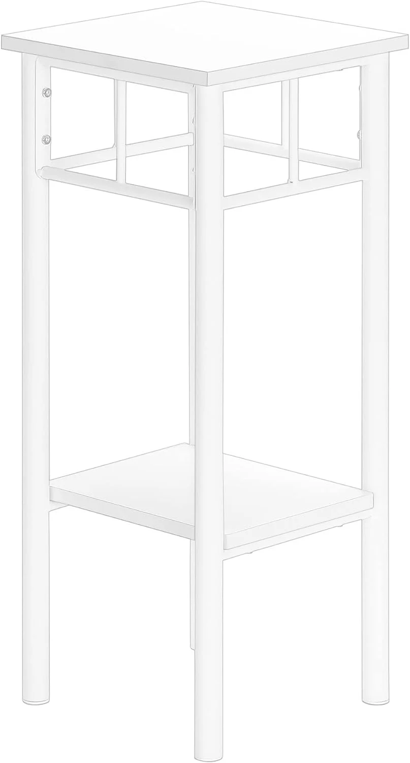 3279 Accent Table, Side, End, Plant Stand, Square, Living Room, Bedroom, Metal, Laminate, Contemporary, Modern Table-28, 12
