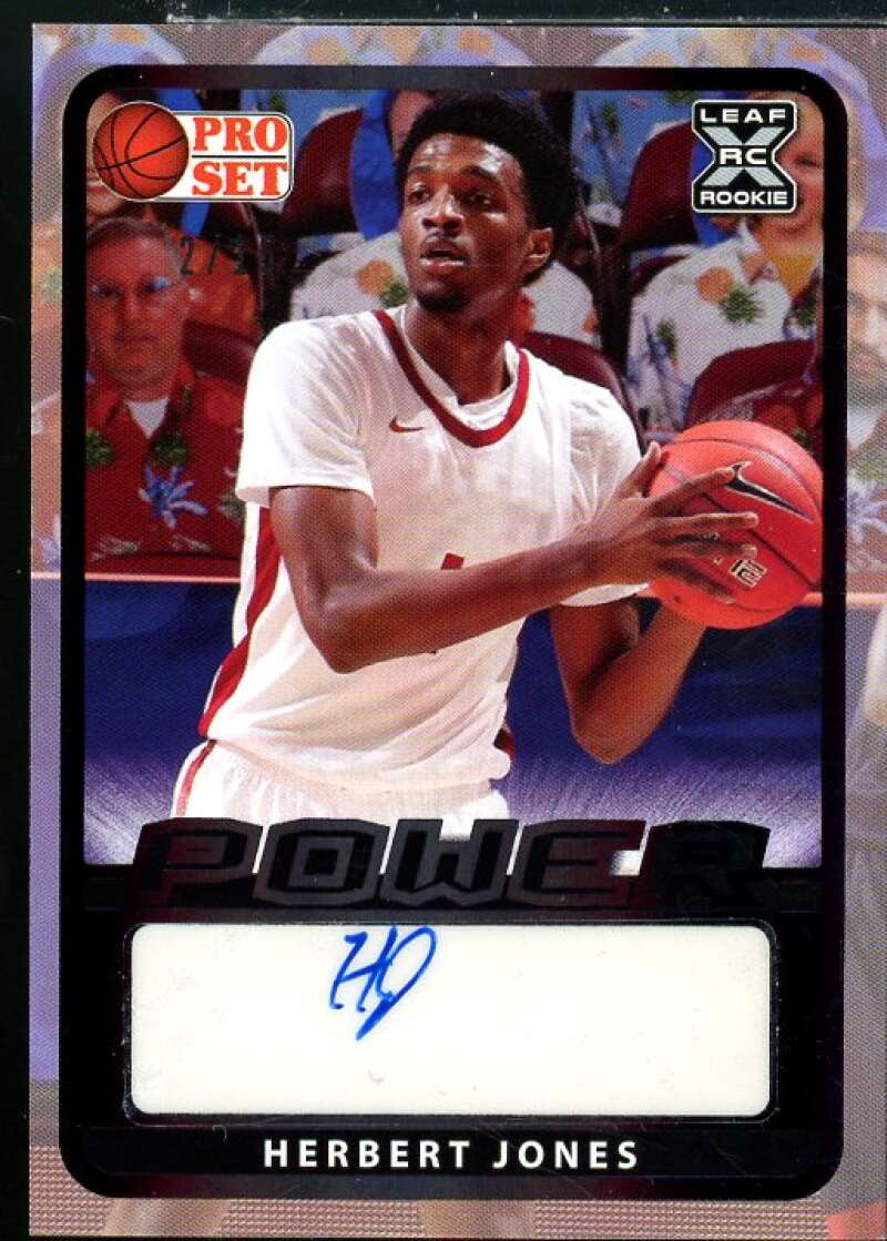 Herbert Jones Rookie Card 2021-22 Leaf Pro Set Power Black #BAHJ1
