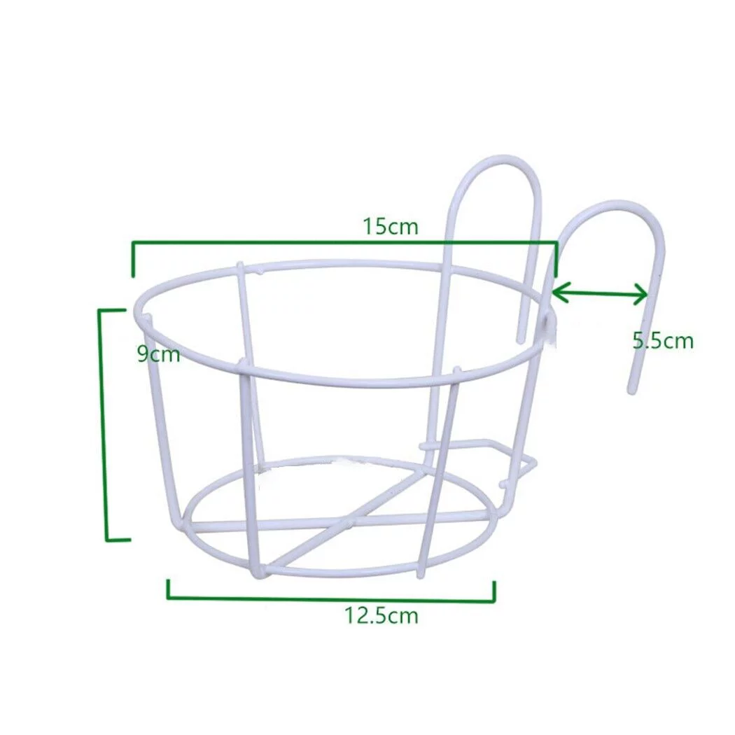 Garden Plant Pot Iron Rack,Planter Balcony Flower Hanging Holder,Metal Basket
