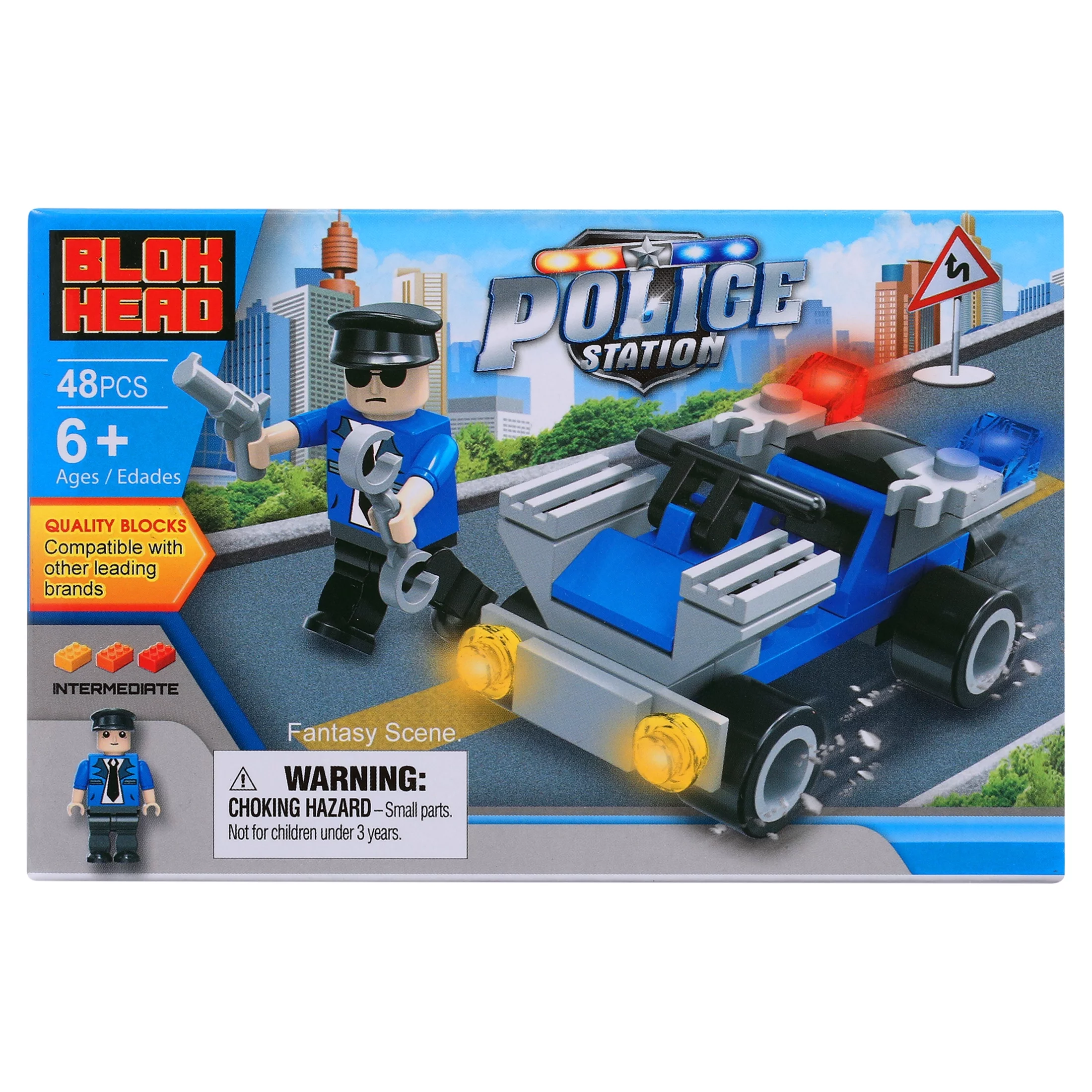 DDI 2359084 Police Station Building Block Playset - 48 Piece - Case Pack of 24