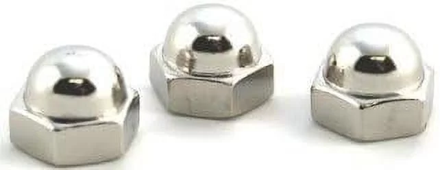 Closed End Acorn Nuts/Low Crown / 18-8 Stainless Steel / 100 Pc. Carton