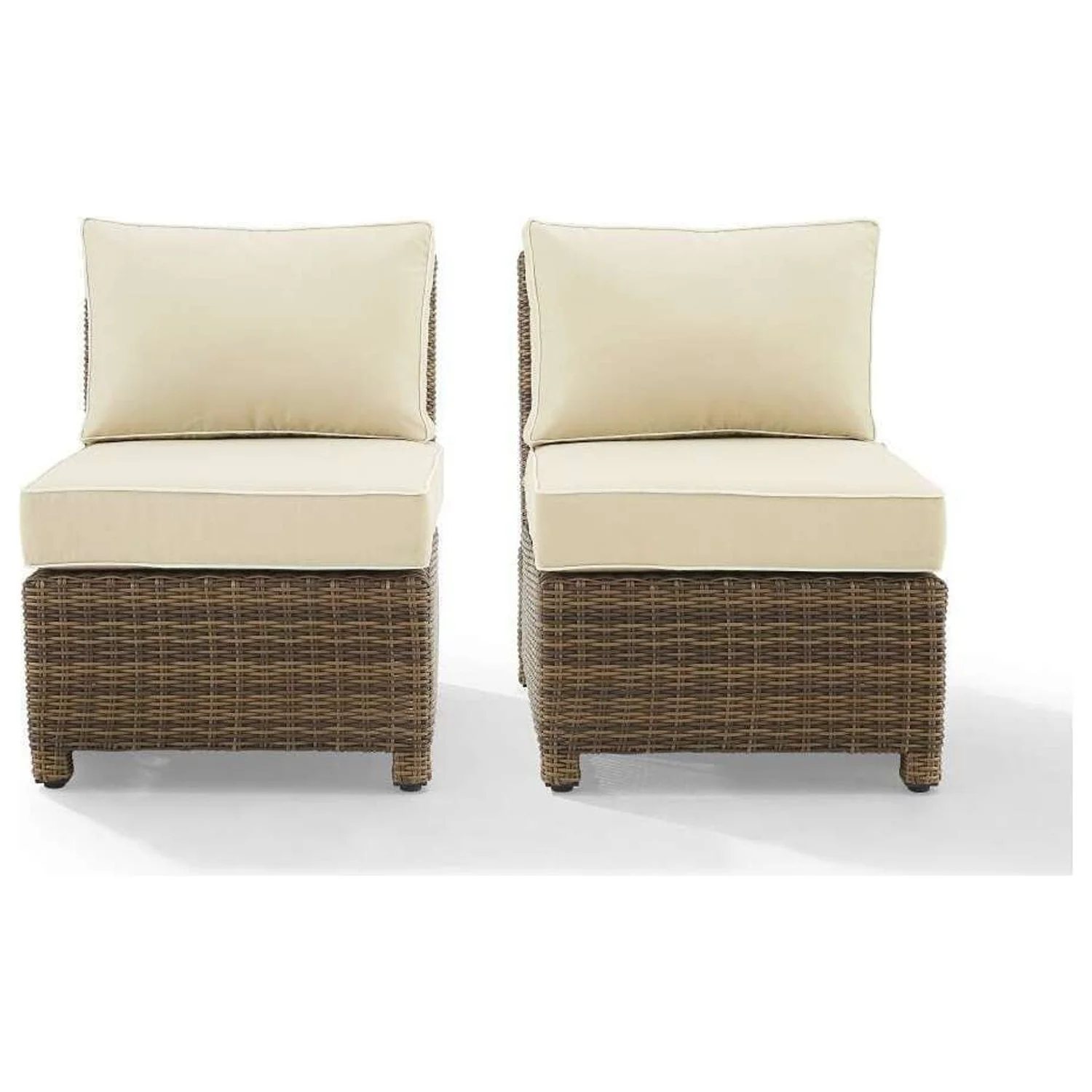 Maykoosh Gothic Grandeur 2Pc Outdoor Wicker Chair Set Sand/Weathered Brown - 2 Armless Chairs