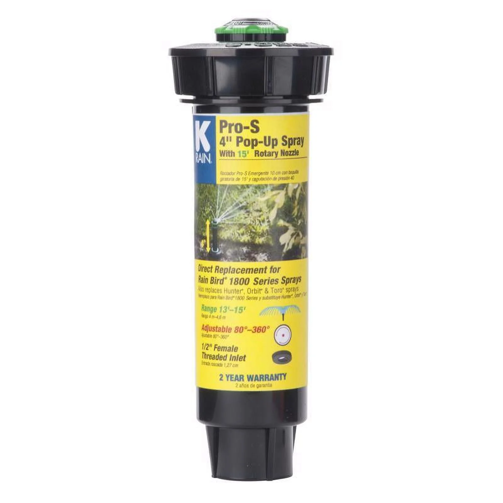 1 Pc, K Rain Pro S 4 In. H Adjustable Pop-Up Spray Head