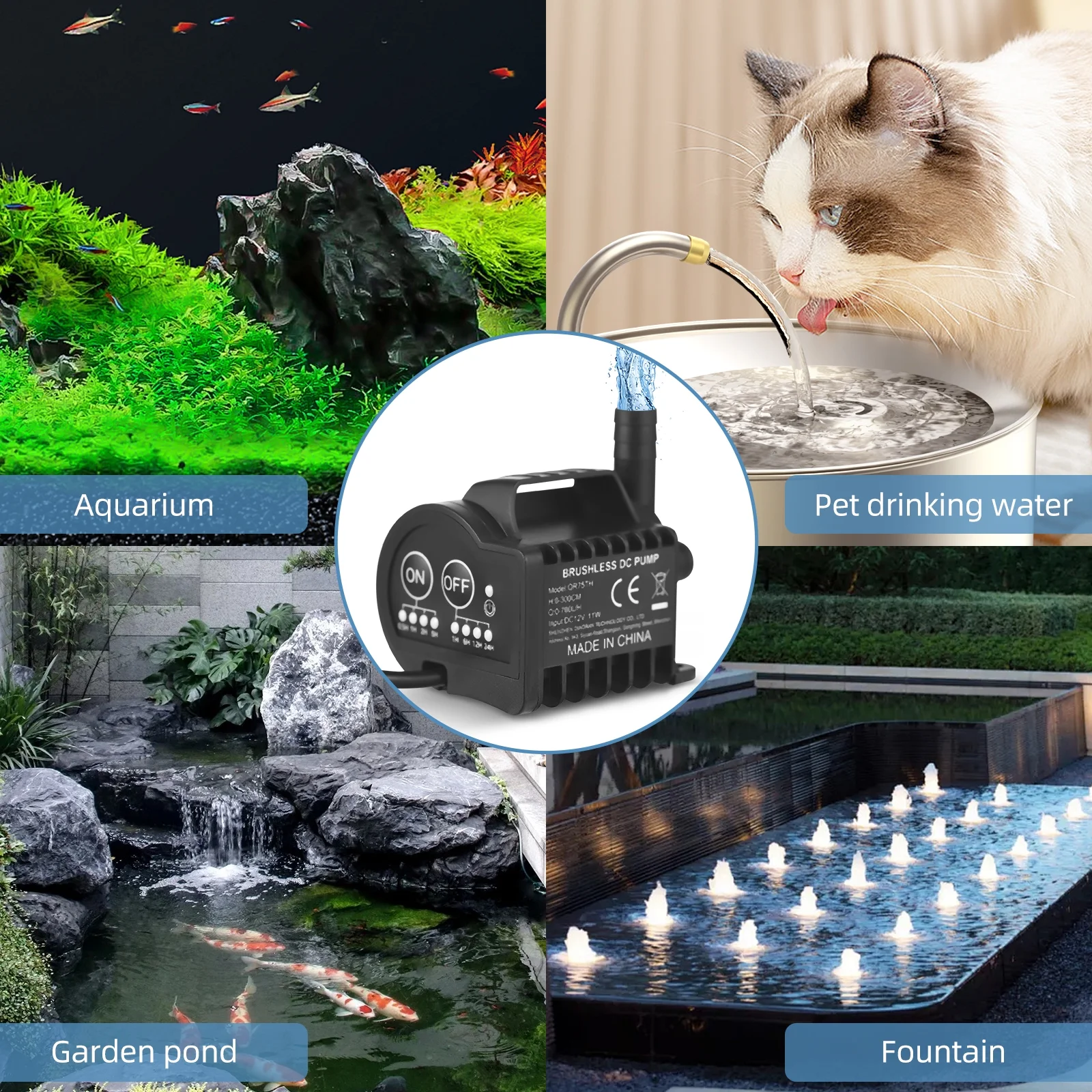 Pump,And Function Max 9.8ft Lift 4 On/off Suction Cup 12v Water Pump Max 700l/h 6.5ft Female Suction Water Pump With 700l/h 9.8ft Pond And 700l/h Lift Ideal Tanks 6.5ft Female