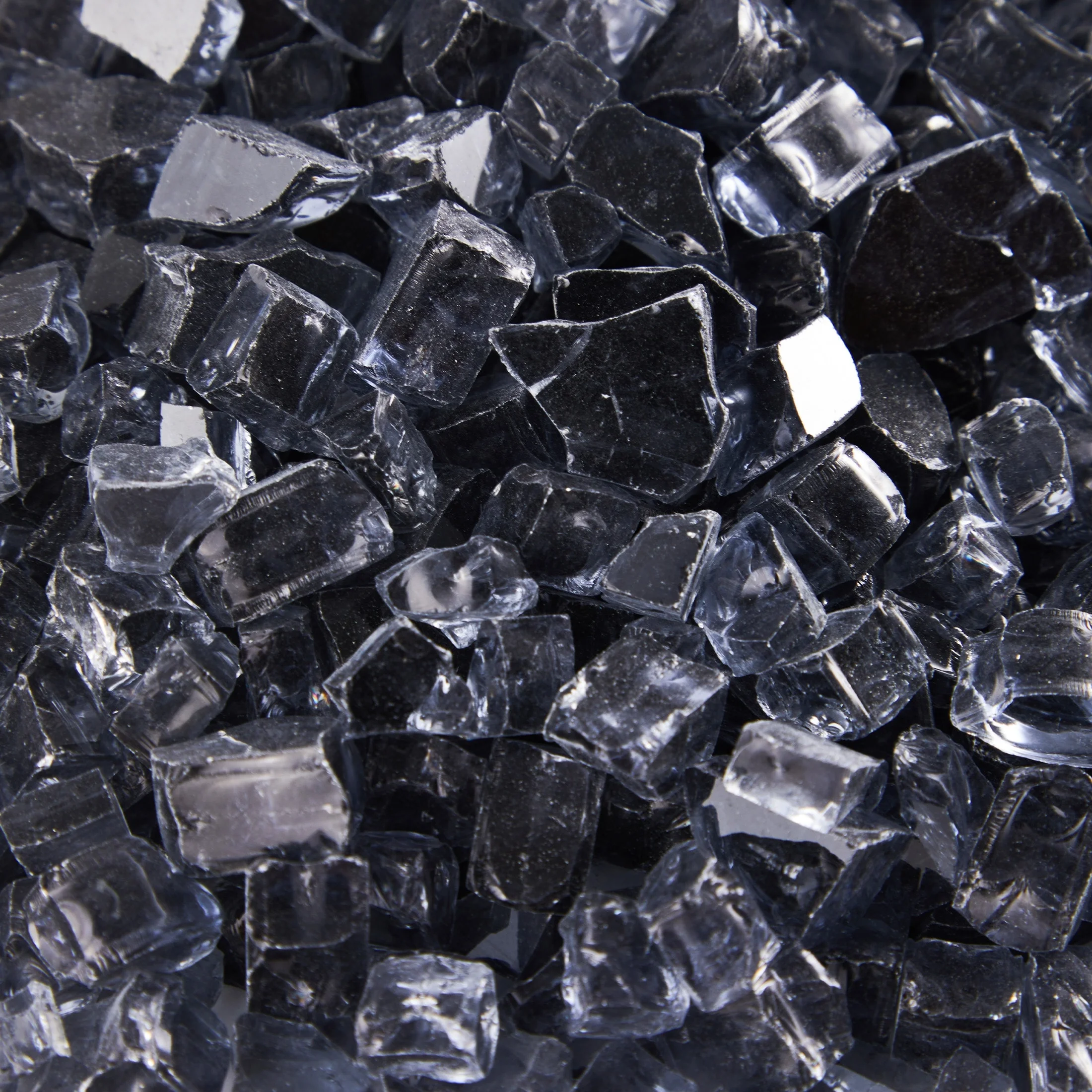 Polytrends Blazeen Indoor Outdoor Firepit Fireplace Glass Grey