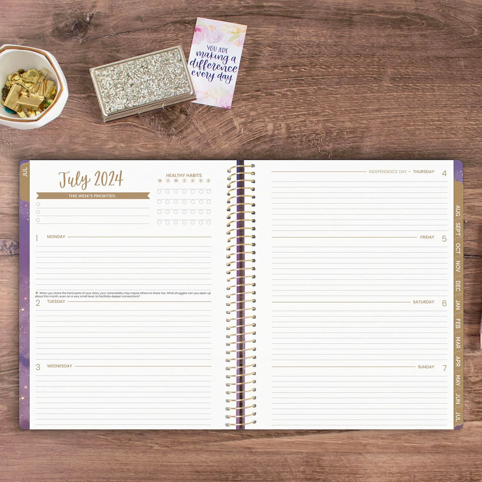 bloom daily planners 2024-25 Soft Cover Planner, 8.5