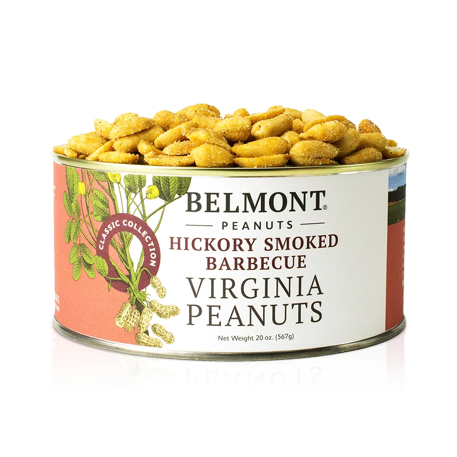 Belmont Peanuts Hickory Smoked Bbq Virginia Peanuts, 20 oz