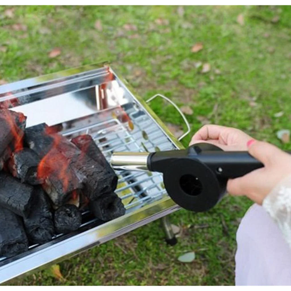 Gazechimp 3xOutdoor Hand Crank Barbecue Fan Air Blower Cooking BBQ Briquets Fire Bellows