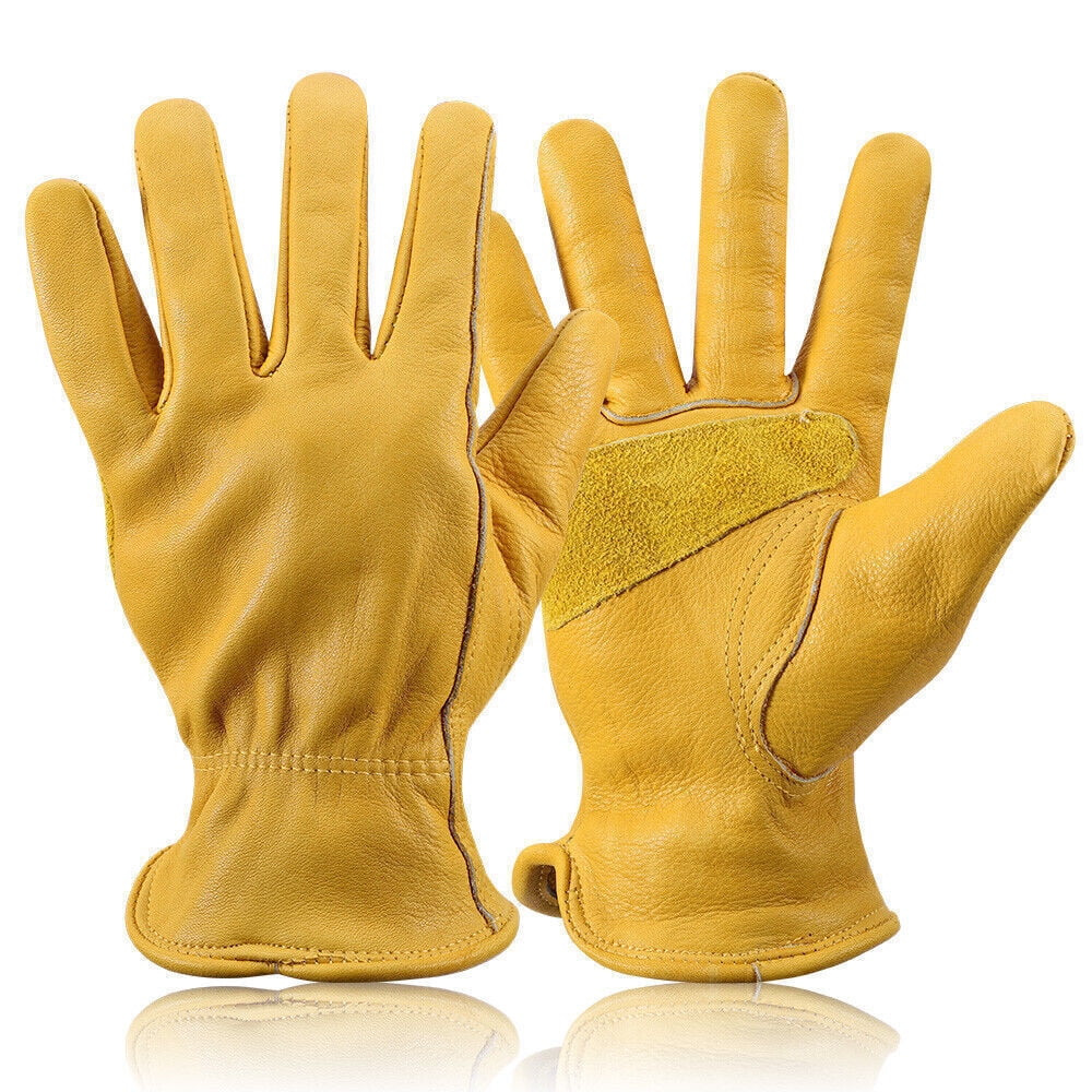 Heavy Duty Gardening Gloves Men Women Thorn Proof Leather Yard Work Gloves US