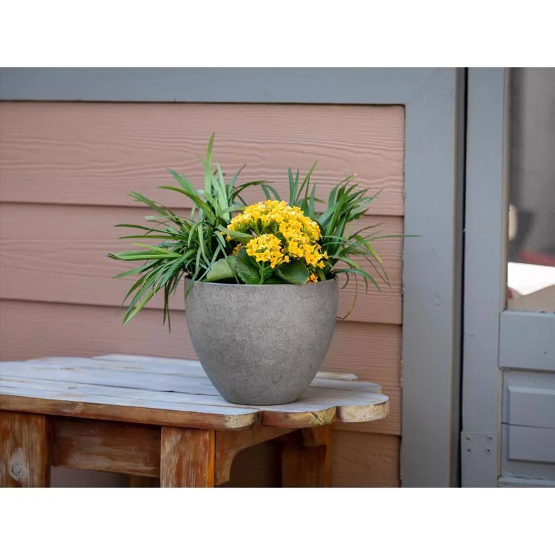 Southern Patio 8082794 7.5 x 9 in. Resin Graystone Egg Planter, Pack of 6