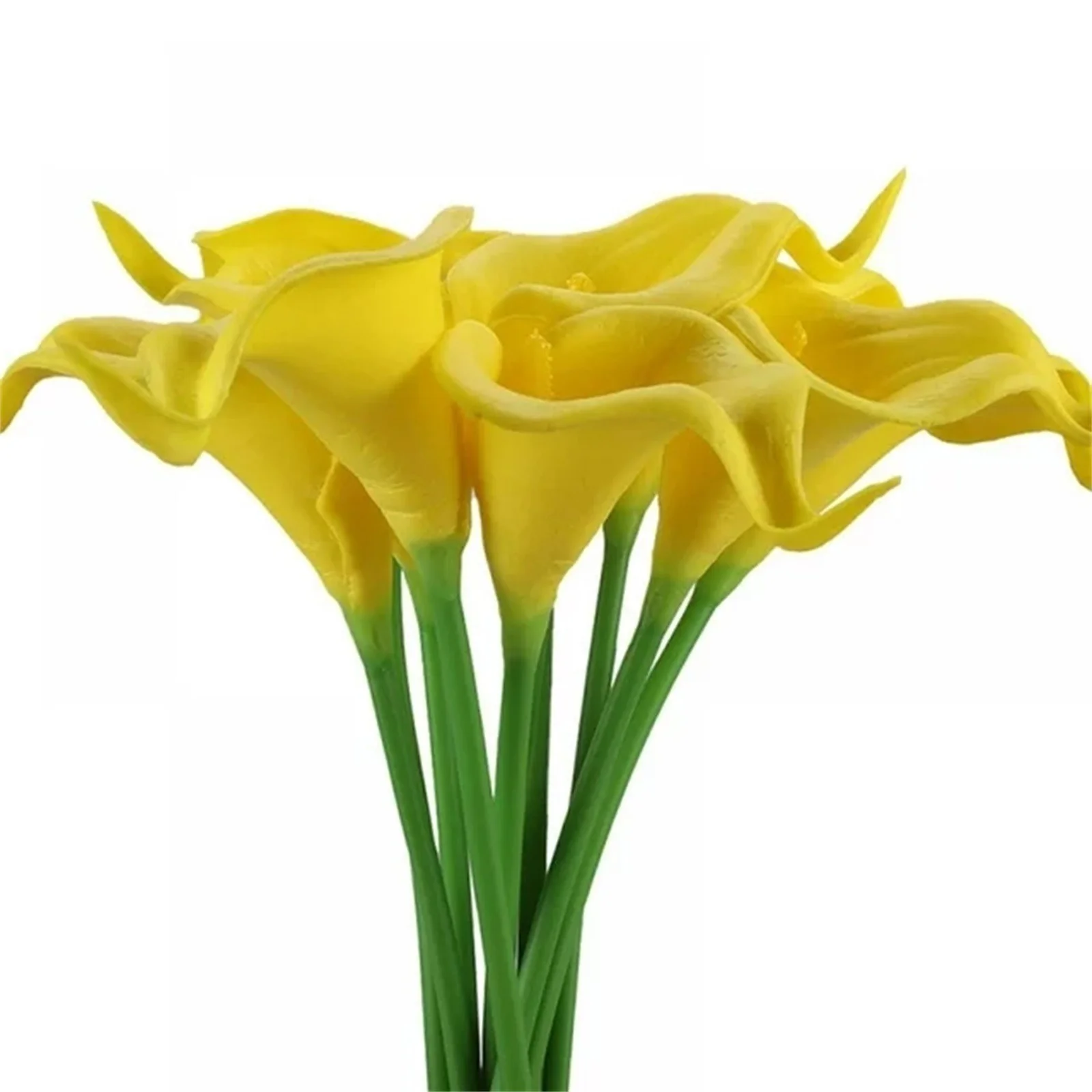 Yeetfub Fake Plants for Outdoors Indoor 20pcs PU Calla Lily Simulation Flower Wedding Decoration Artificial Feel Bridal Bouquet Flowers for Wedding Home Faux Flowers Bulk Gift for Mothers Day