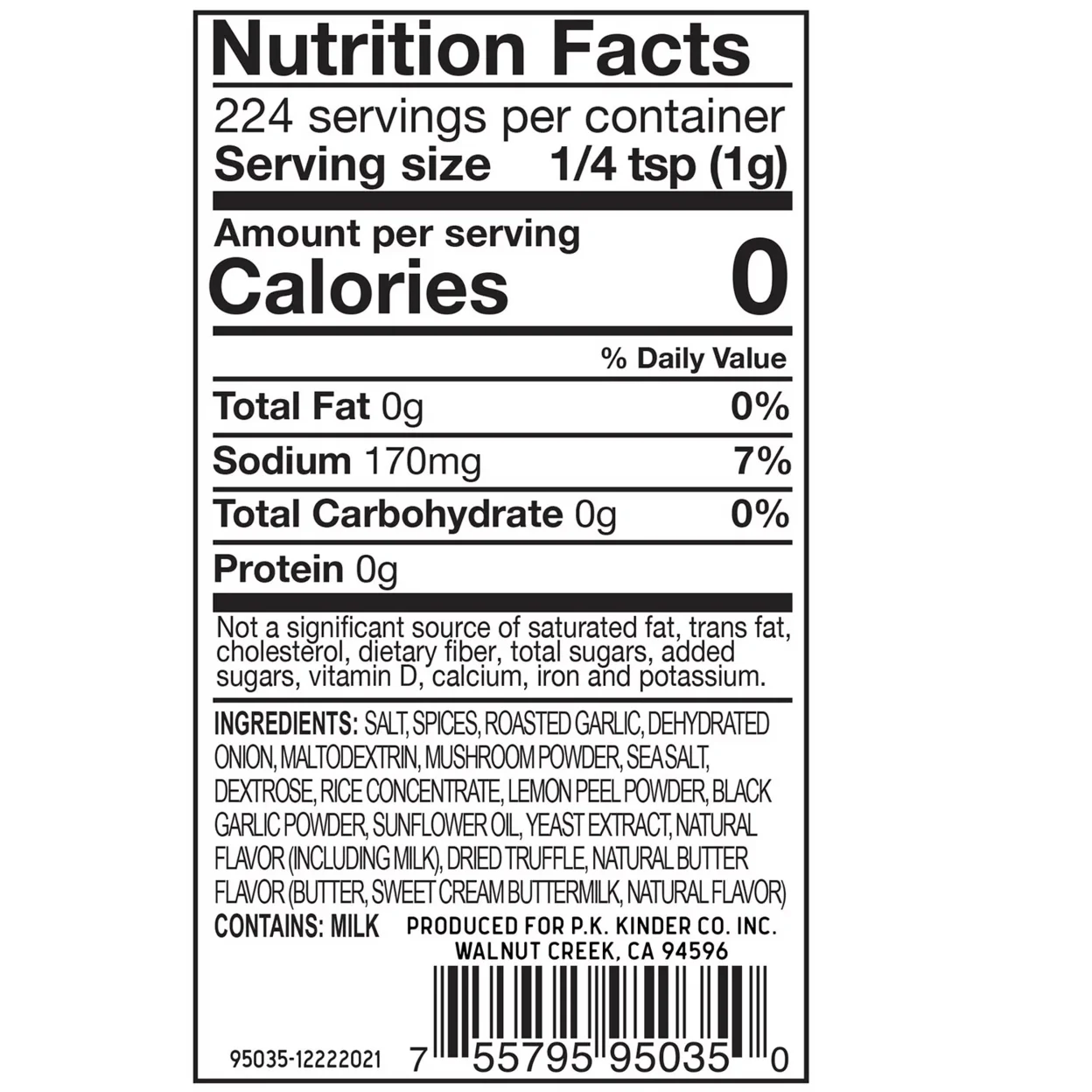 Kinders Prime Steak with Black Garlic and Truffle Seasoning (7.9 Ounce)