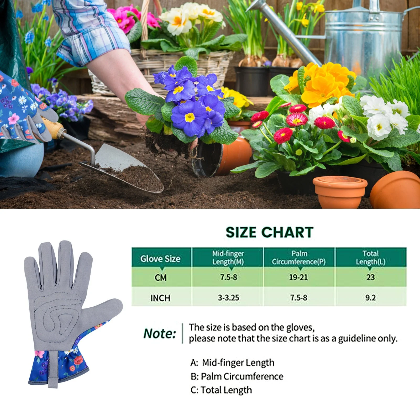 Aoiroe Gardening Gloves For Women Leather Garden Gloves Thorn Proof Outdoor Protective Working Gloves For Weeding