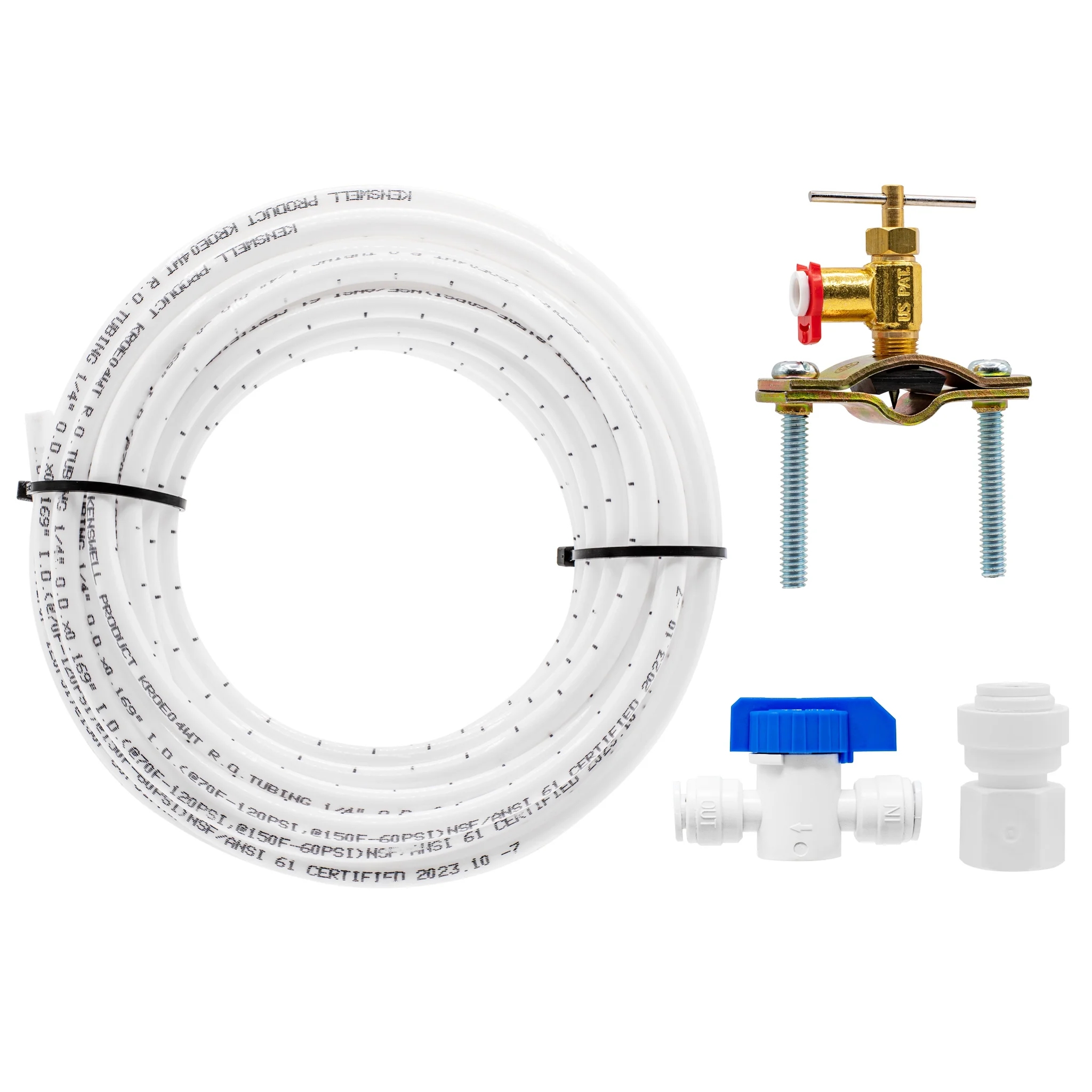 Metpure Refrigerator Water Line Kit for Ice Maker, Freezer, Humidifier, Water Filtration System. 25 FT x 1/4” OD Tube, 1/4