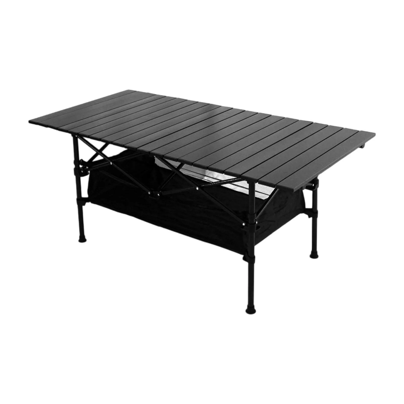 harayaa Folding Camping Table Roll up Foldable Picnic Table for BBQ Backyard Fishing 95cmx55cmx50cm