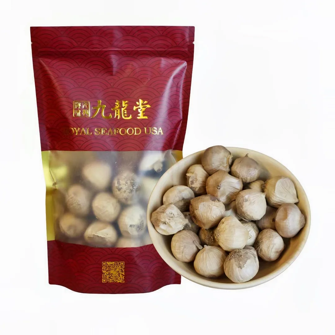 Royal Seafood USA Fermented garlic, Black Garlic, Ready to eat, Healthy snack, Whole black garlic, 200g, hand selected