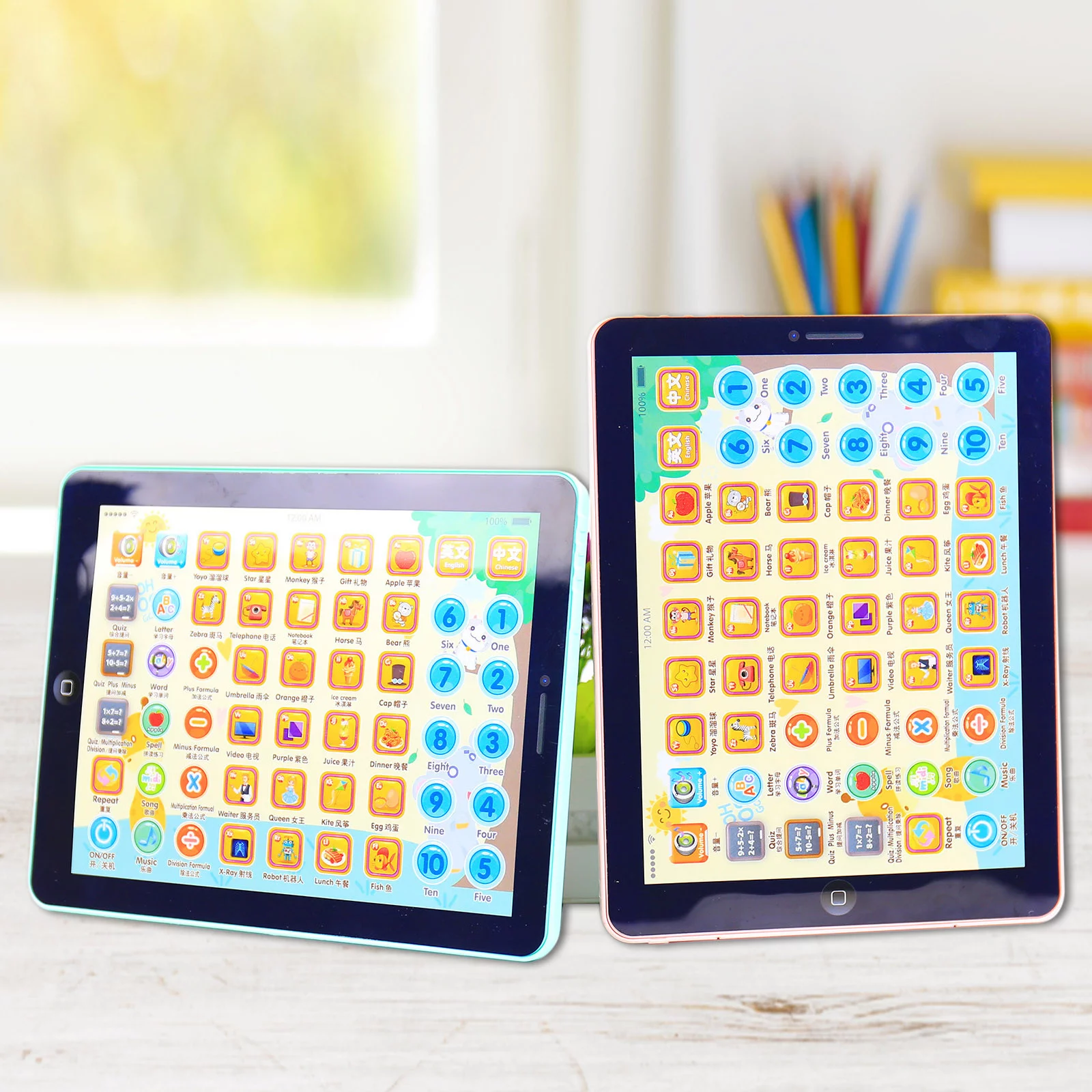 WalGRHFR Outdoor Water Toys for Kids Ages 2-4 Early Education Point- Tab-Let ing Machine Children Imitating tou-Ch Screen Audio Wall Chart Tutor Literacy Toys