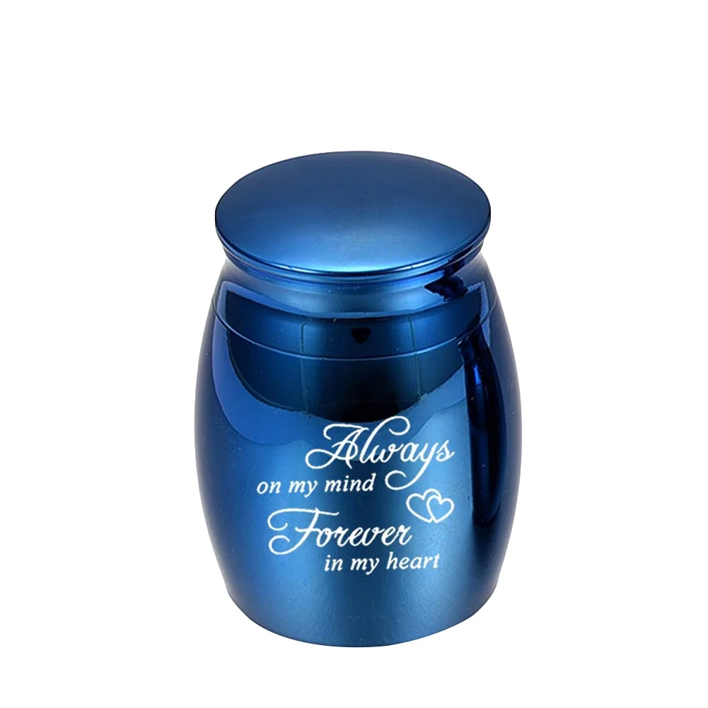 Small Keepsake Urn For Ashes Mini Cremation Urns For Ashes Portable Stainless Steel Memorial Ashes Holder, 2.5X1.6Cm