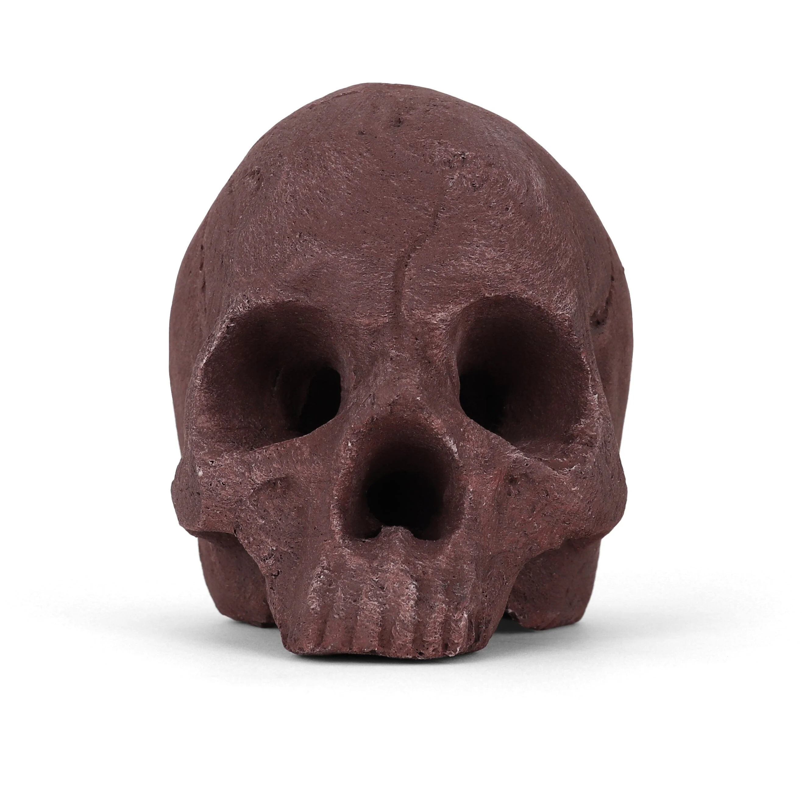 Rustic Ceramic Fire Skull Medium 1 Pack
