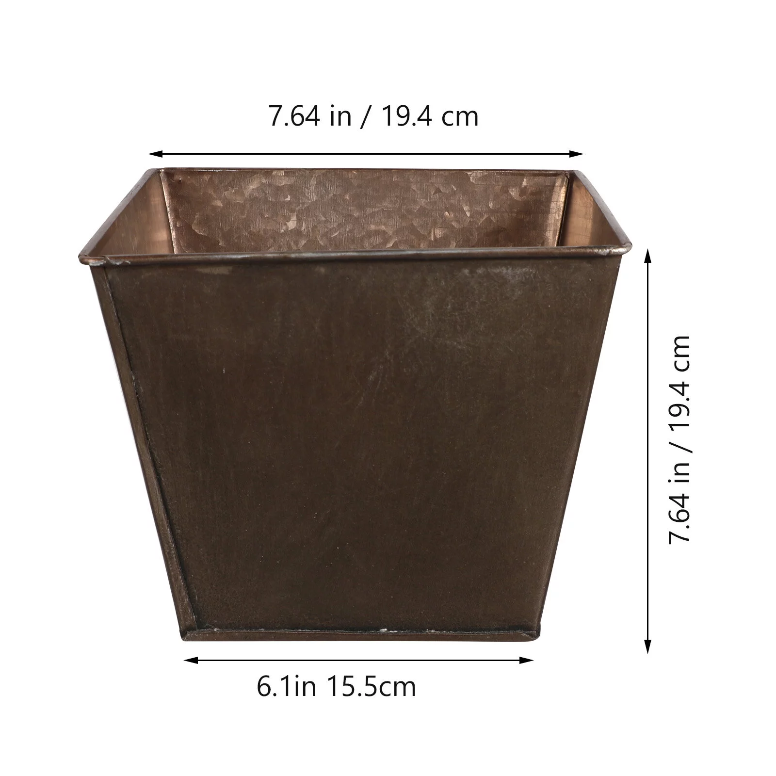 Guichaokj 3pcs Square Creative Plant Pot Home Garden Planter Antique Iron Flower Bucket