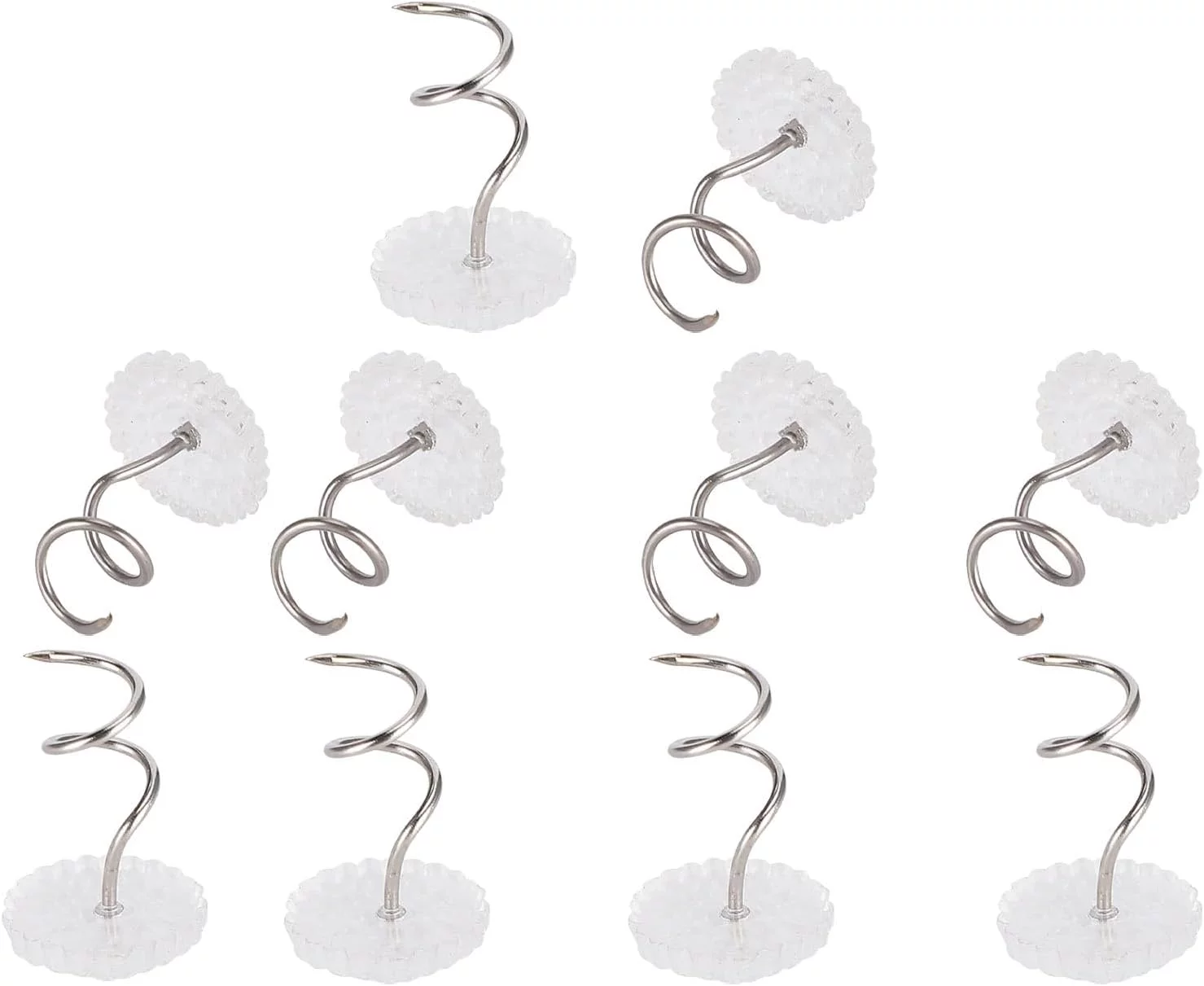 60pcs Spiral for Decked Bedsheet Holding Clips Astetic Room Decor Bedskirt Pins Stainless Steel Twisted Pin Head Pin for Upholstery Bed Skirt Sofa Cushion Decorate Curtain Slider