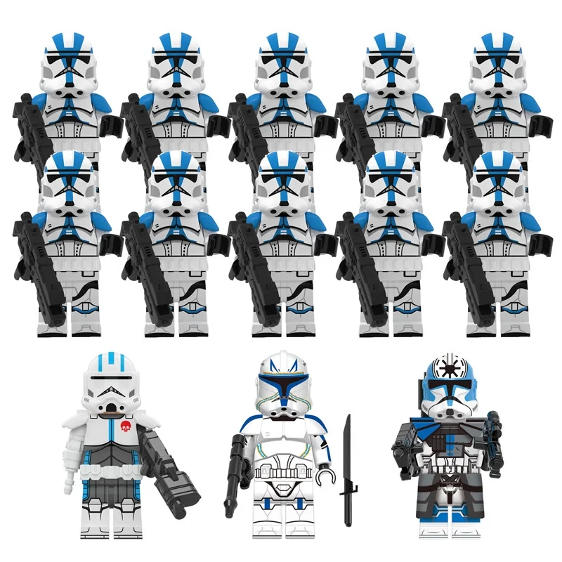 Star Wars Commander Doom's Squad Clone Troopers Custom Minifigures Set, 13 Pcs Gift for Kids Fans of Star Wars Building Toys