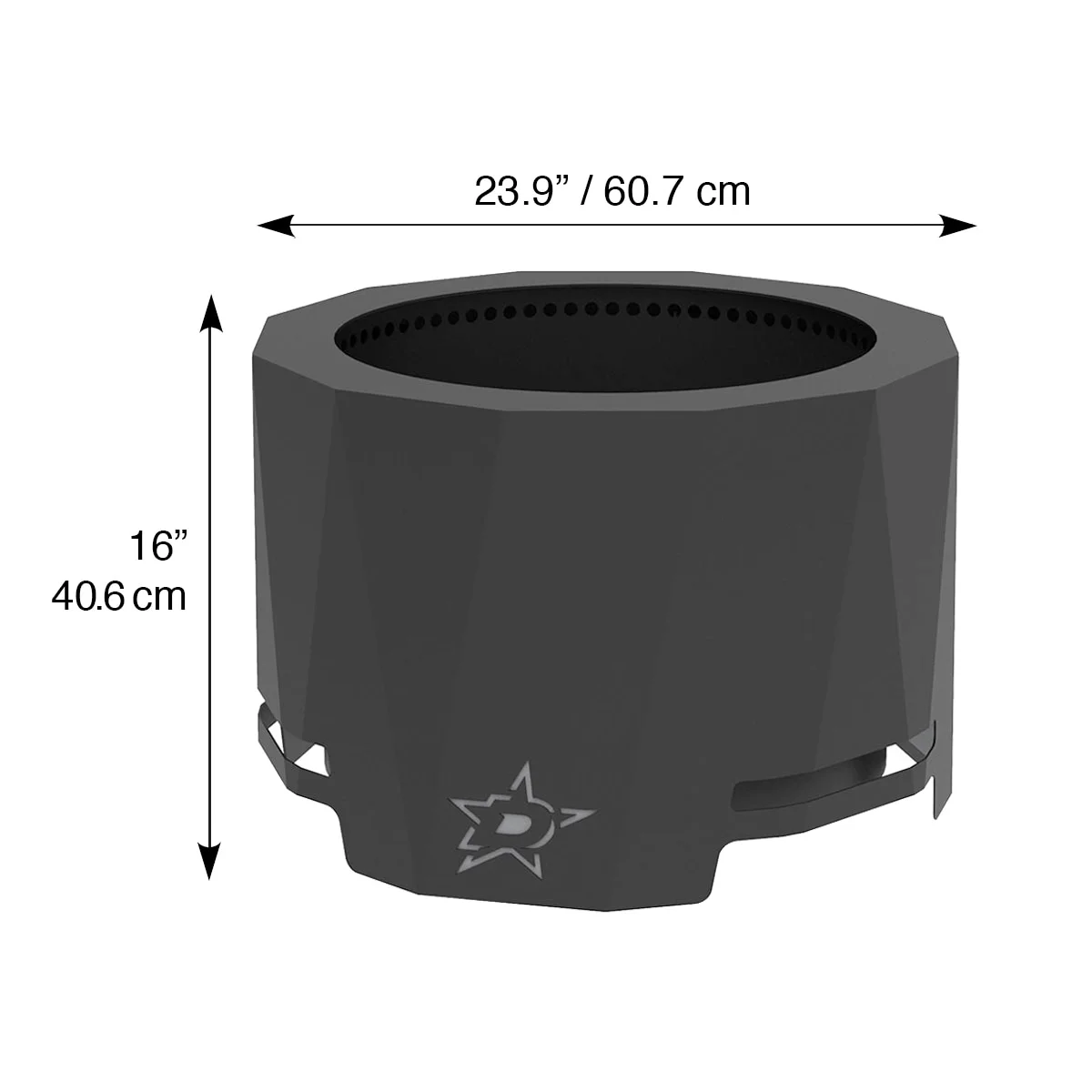 Dallas Stars 23.9'' The Peak Smokeless Patio Fire Pit