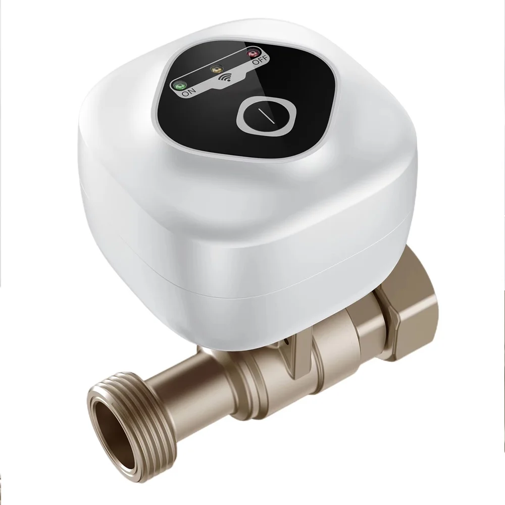 Walmeck WiFi Ball Valve Automatic Water Shut-off Valve for Home Intelligence: APP Control, 3 Timing Modes, Water and Gas Leakage Alarm