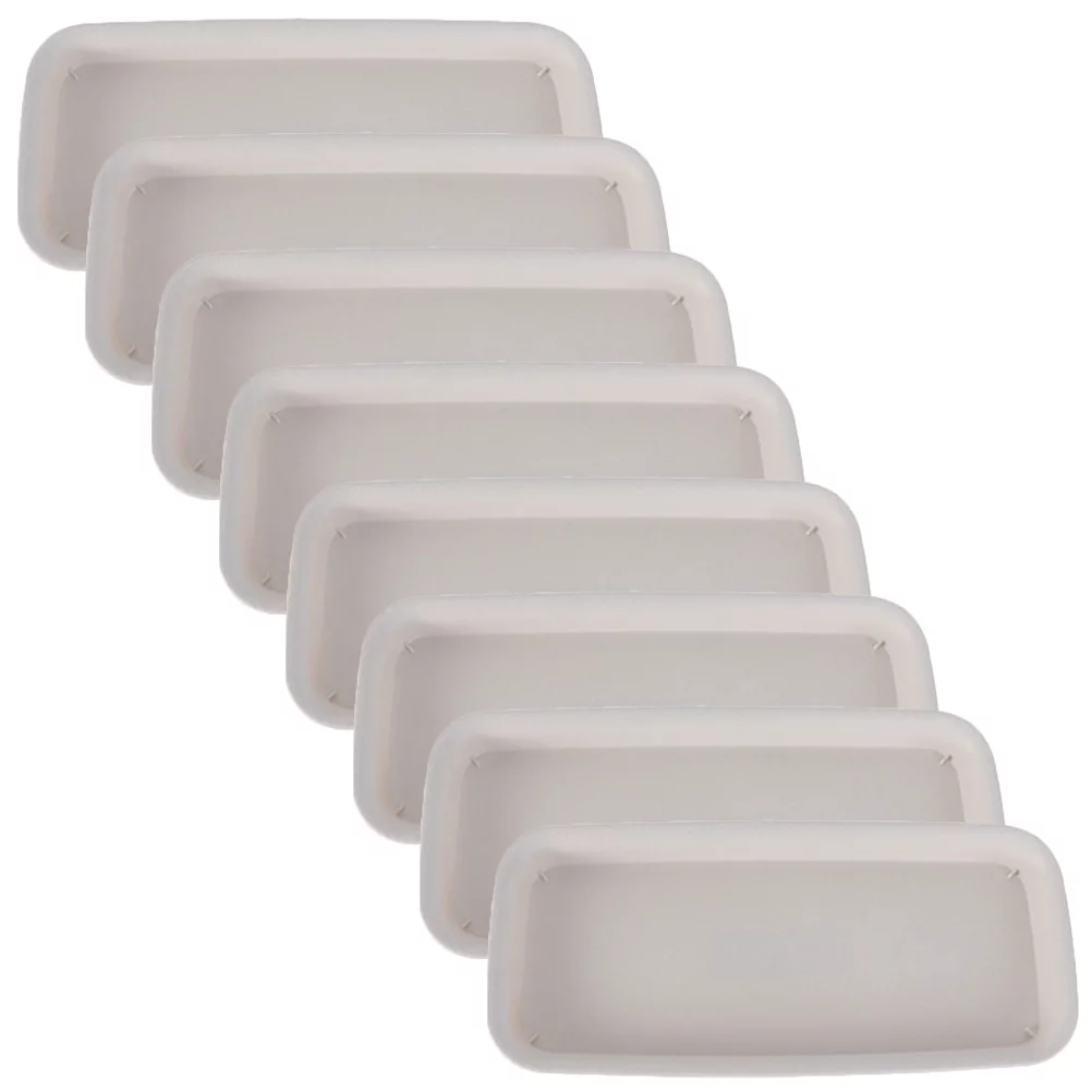 Flower Pot Tray 8 Pcs Plant Drainage Dishes Saucer Plastic Trays for Plants Succulents Planting White