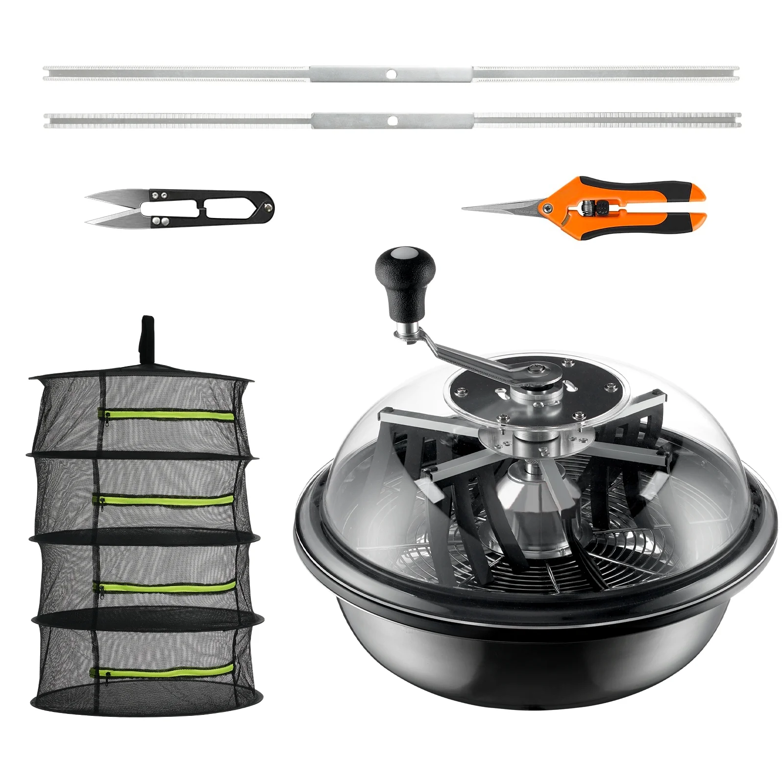 SKYSHALO Leaf Bowl Trimmer 16'' Manual Bud Trimmer with Stainless-Steel Blades