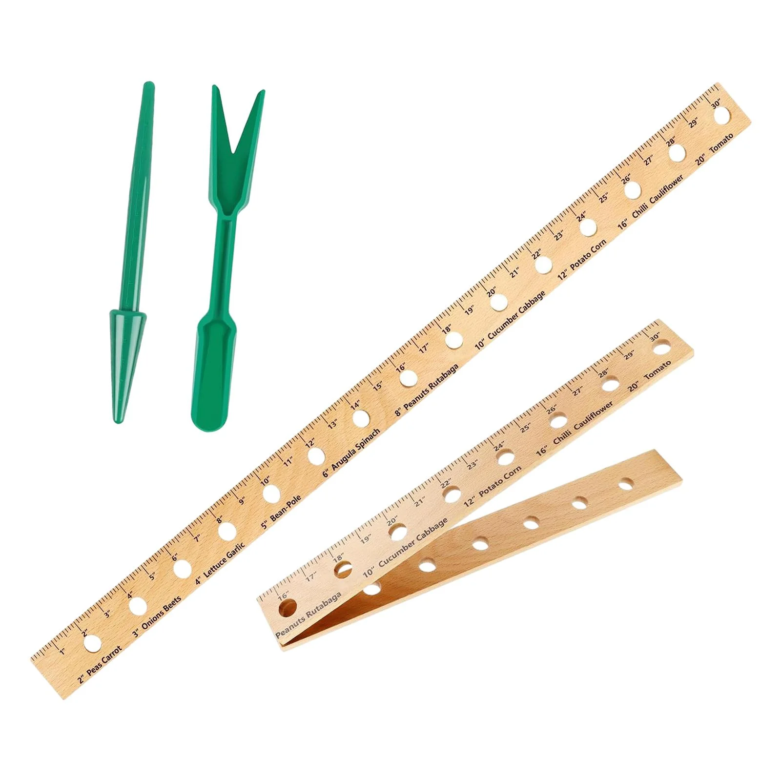 figatia Wooden Planting Ruler Garden Spacer Tool Plant Spacing Ruler,Gardening Tools,Portable Garden Ruler Seedling Tools for Outdoor