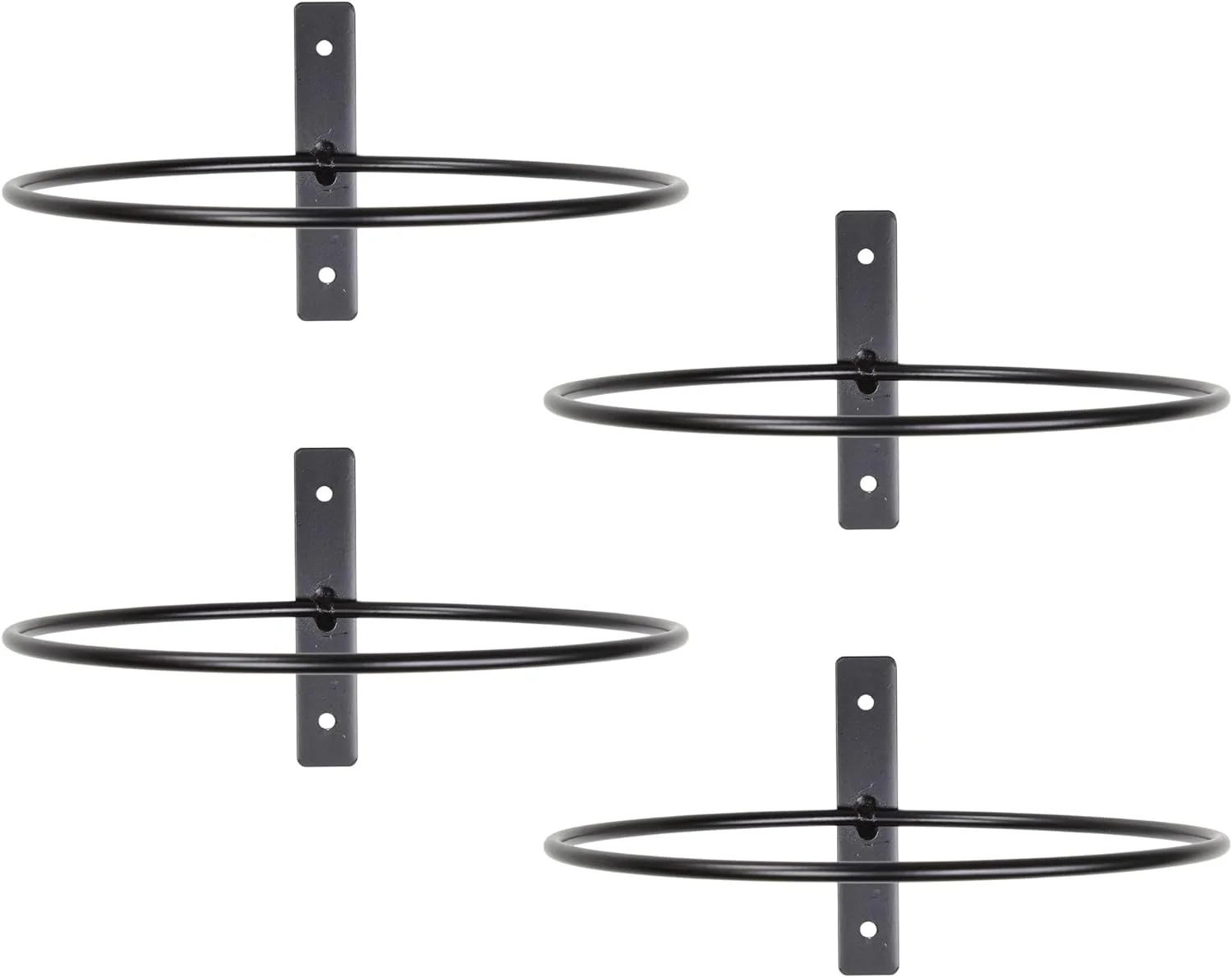 Metal Wall Planter Rings (8-Inch, 4-Pack); Wall Mounted Holders For Plant And Flower Pots